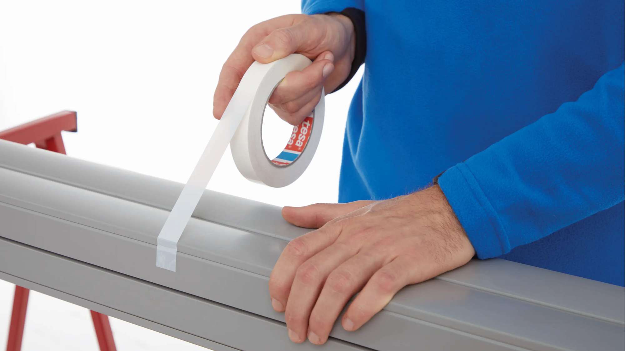 tesa 4224 Tiefkuehlbestaendiges Strapping-Klebeband, 66 m x 12 mm, weiss