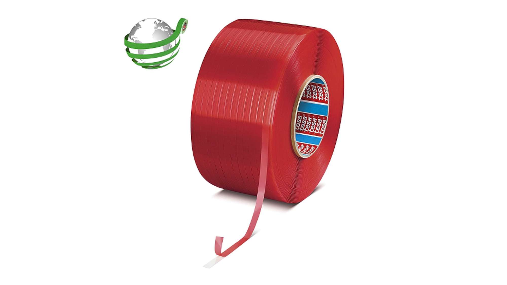 tesa 51865 PET-Folienband mit asymmetrischem Produktdesign, 4000 m x 9 mm, transparent