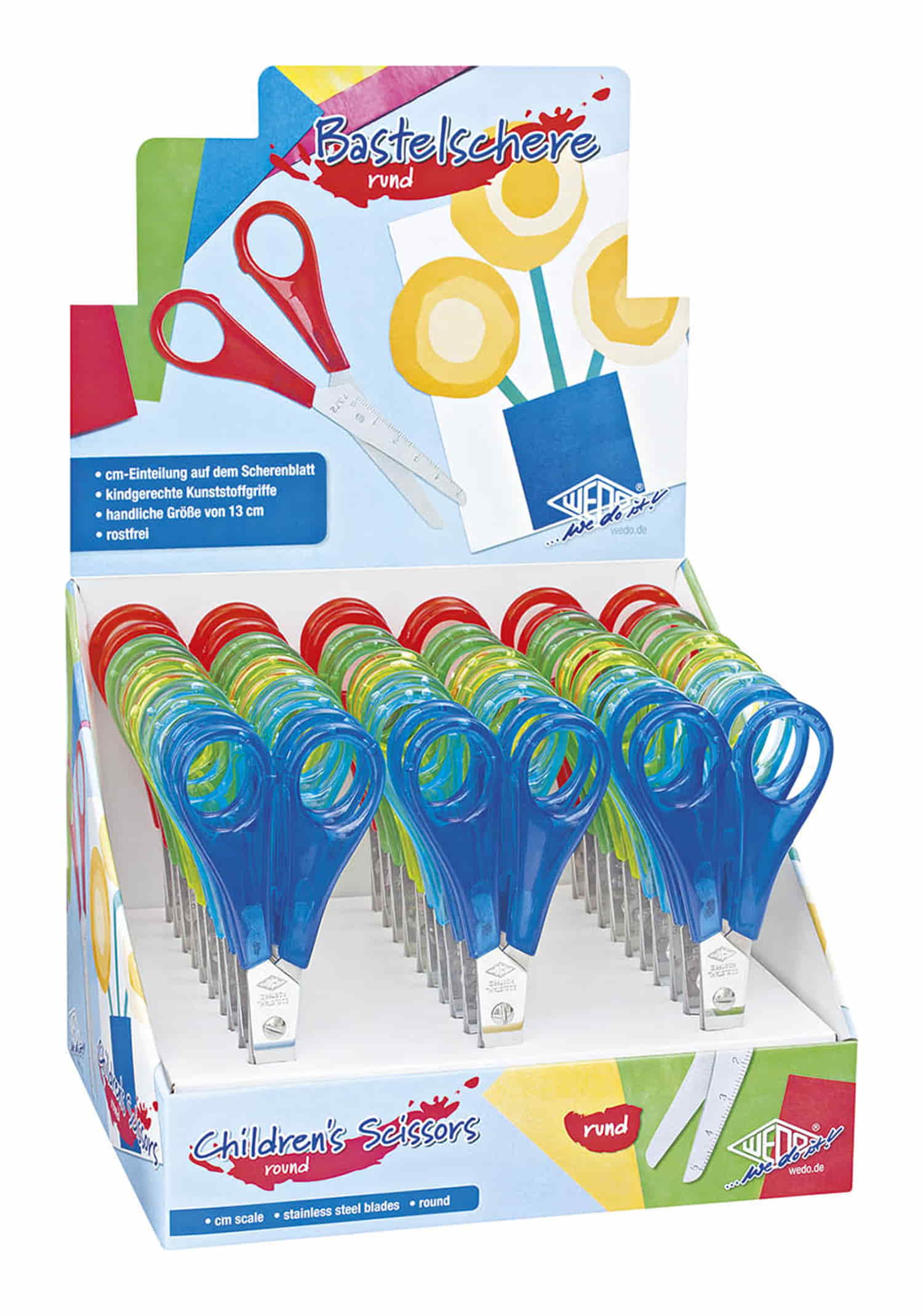 WEDO Bastelschere rund f.sort, 30er Display - P