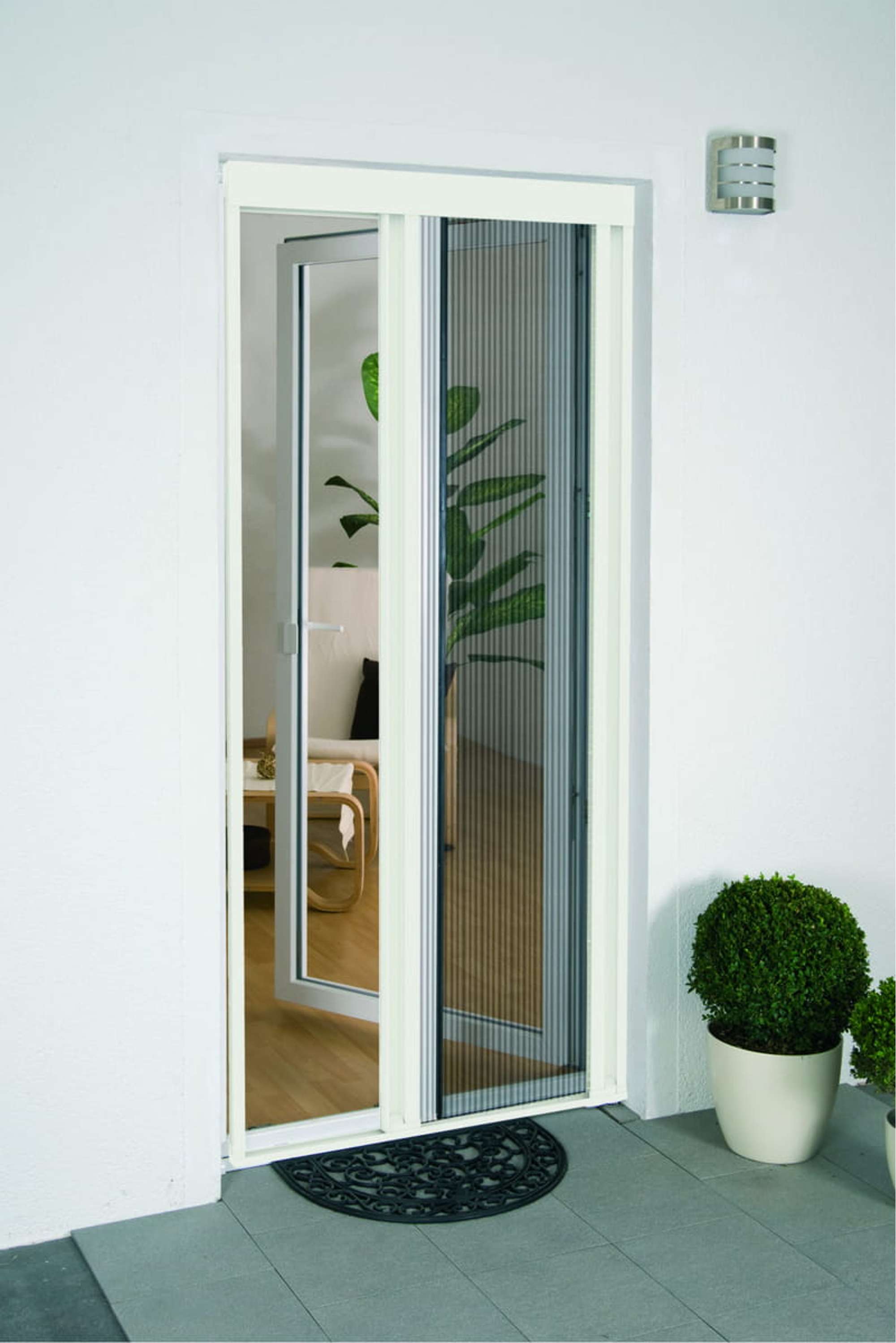 IS-Alu-Plissee Tuer 120 x 240 cm weiss9076