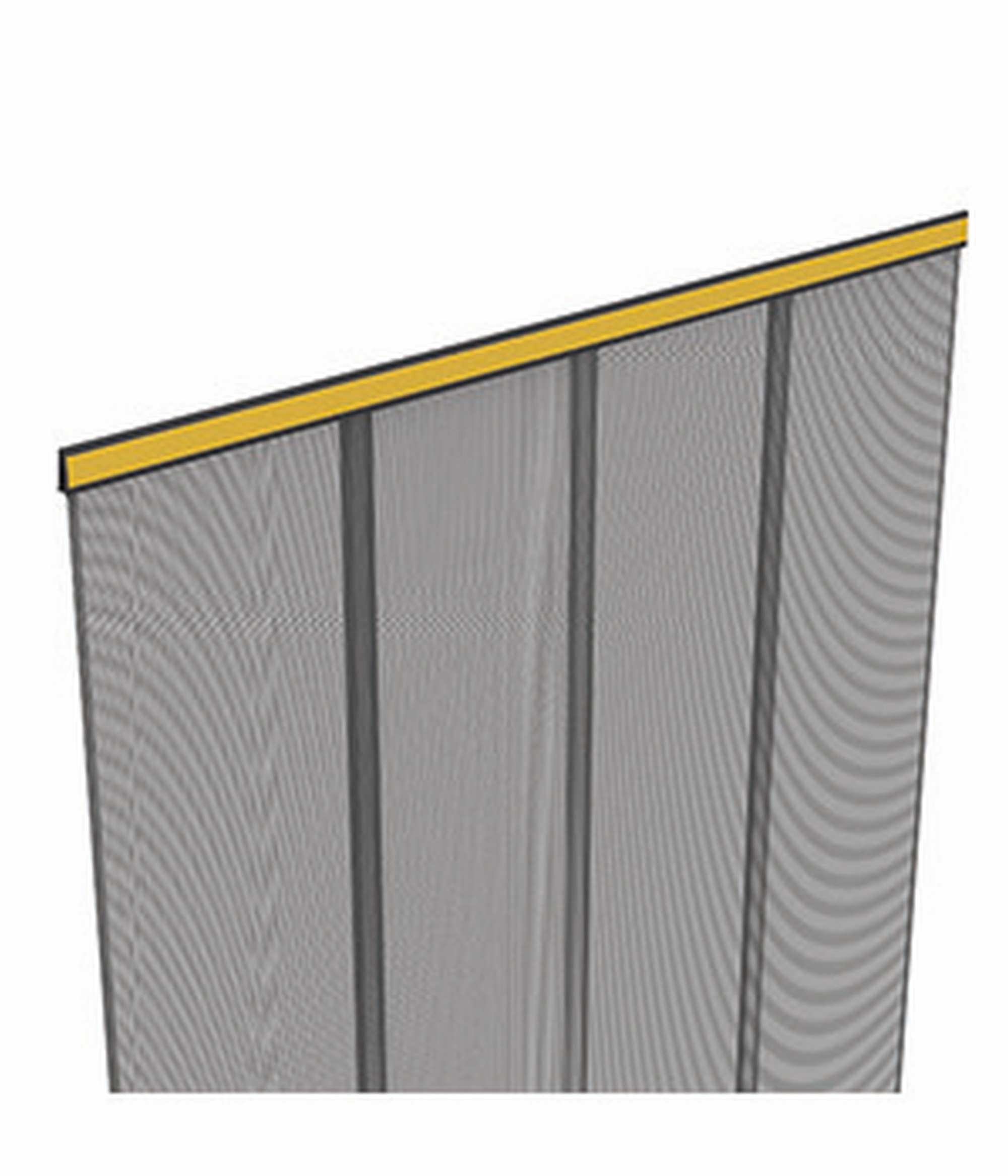 IS-PVC-Lamellenvorhang Fiberglas 125 x 240 cm anthrazit, Klemmleiste 2-tlg.