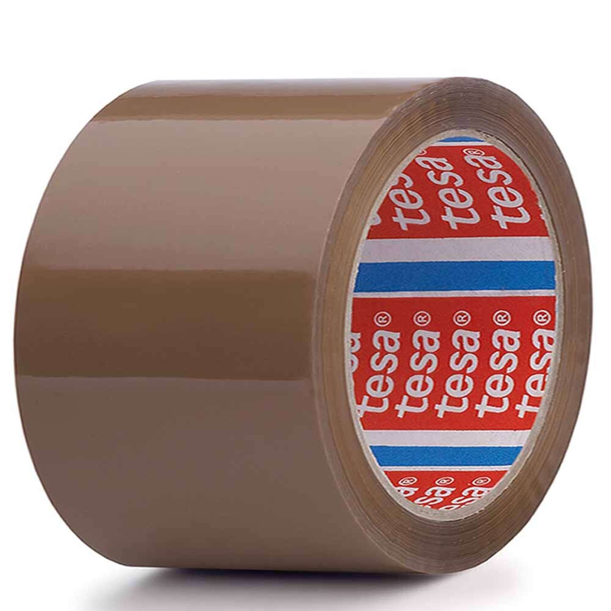 tesa 4195 PP HiTack Packband leise, 66 m x 75 mm, braun