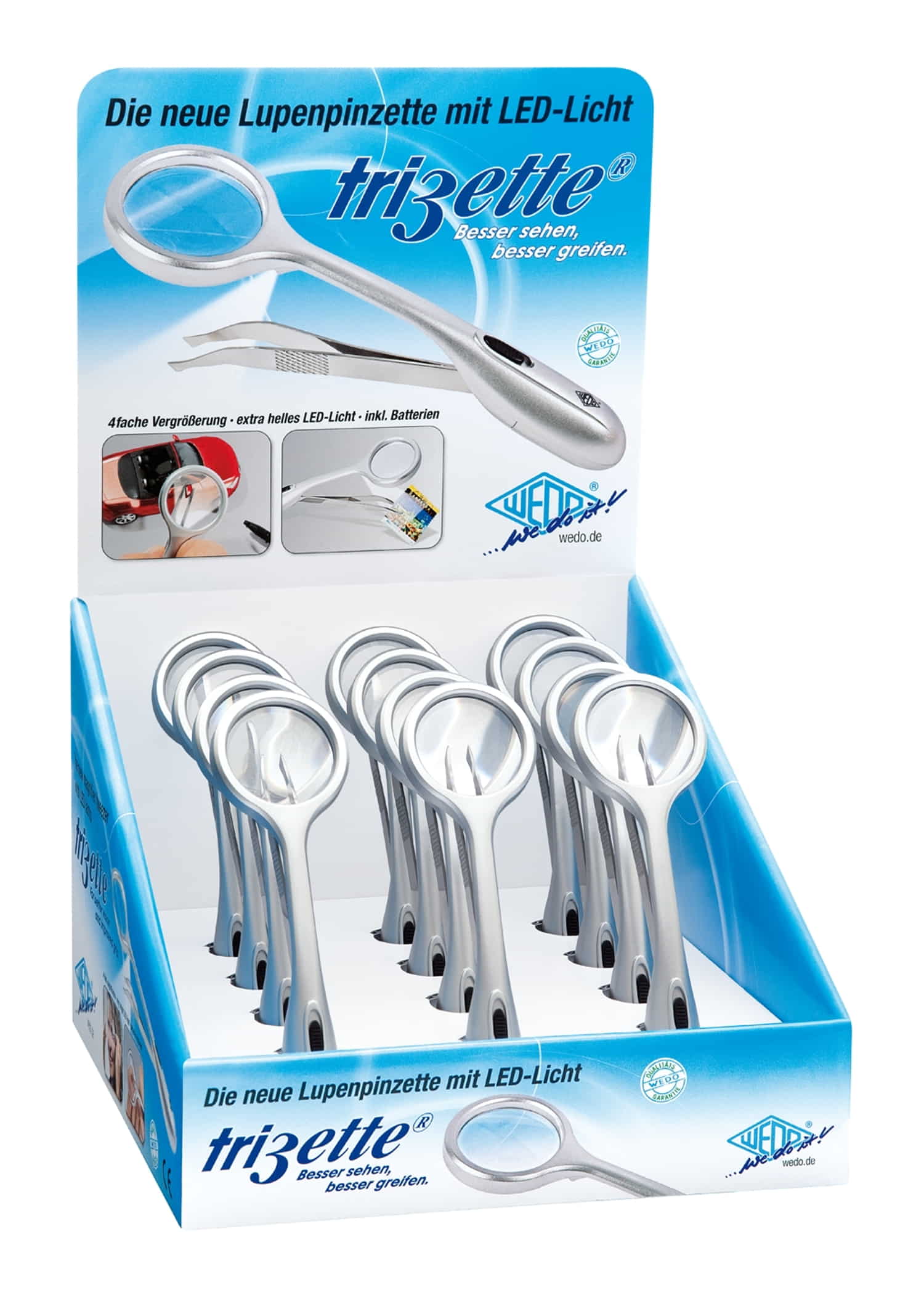 WEDO Lupenpinzette mit LED si, Trizette