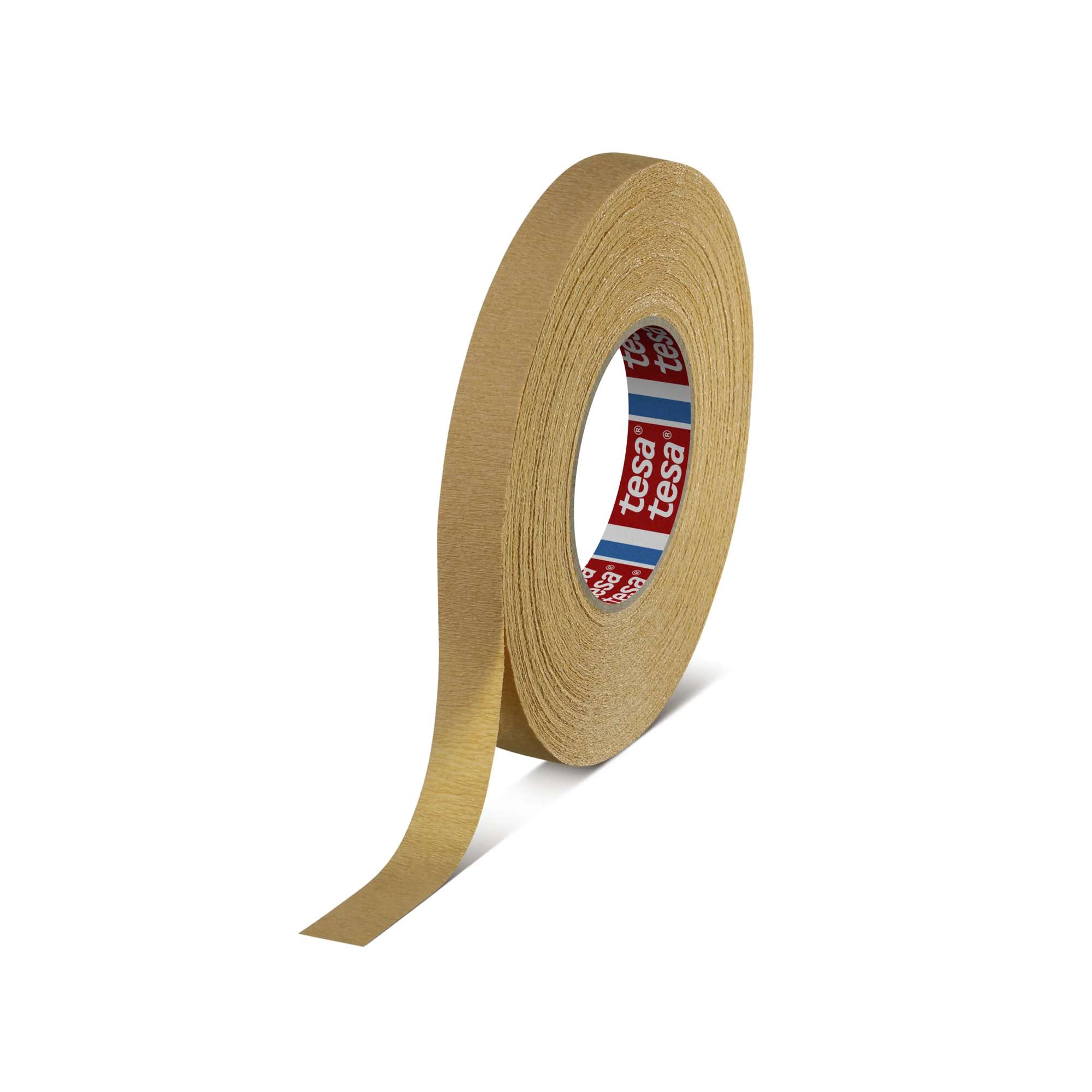 tesa 4319 Hochgekrepptes Papierklebeband, 50 m x 19 mm, braun