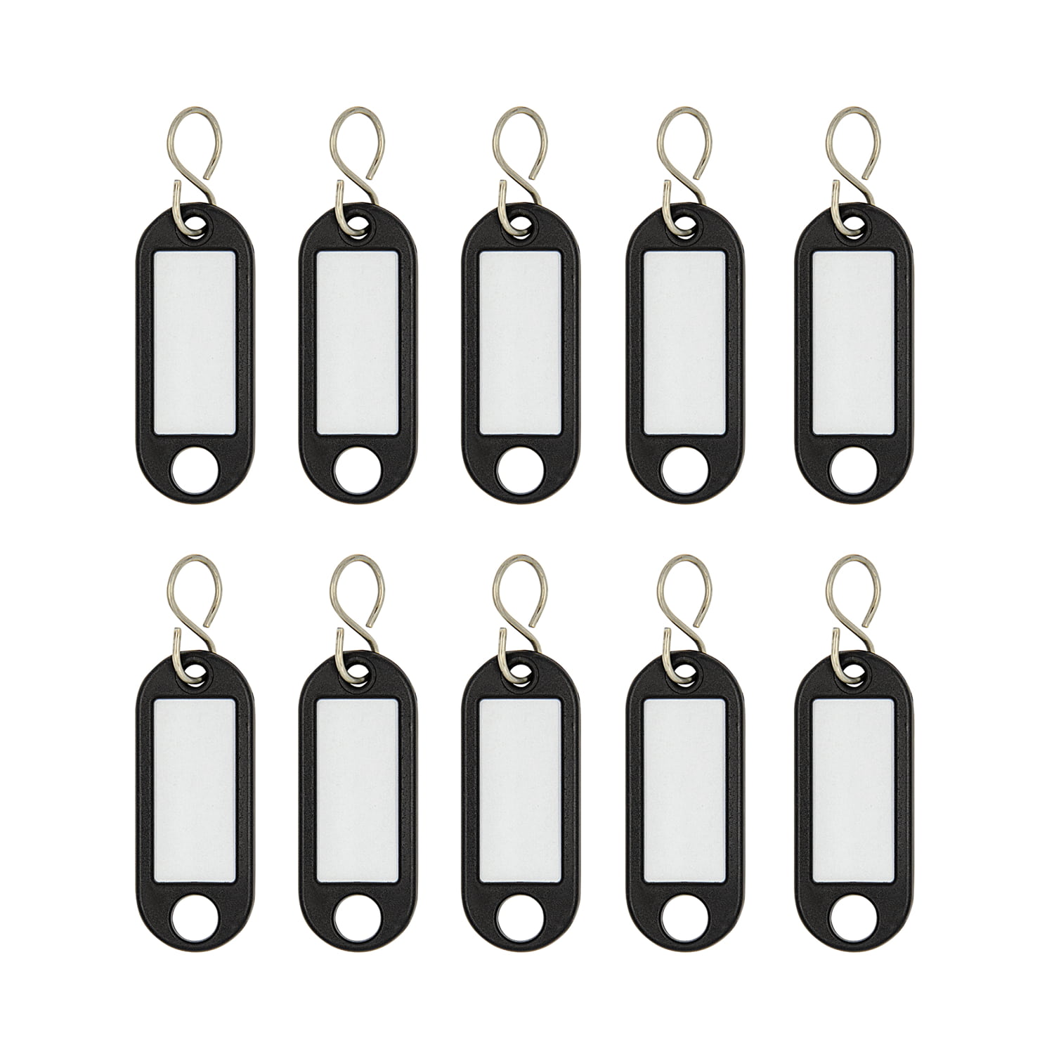 WEDO Schlüsselanhänger sw, 10er P, mit S-Haken