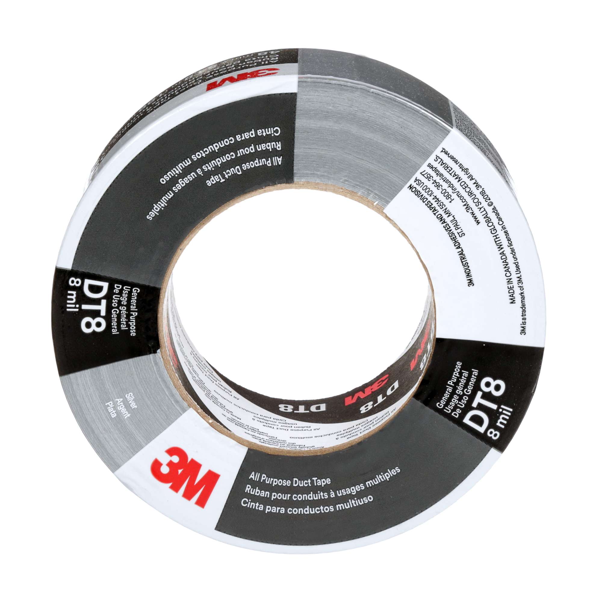 3M DT8 Allzweck-Gewebeklebeband, 23 m x 48 mm, silber