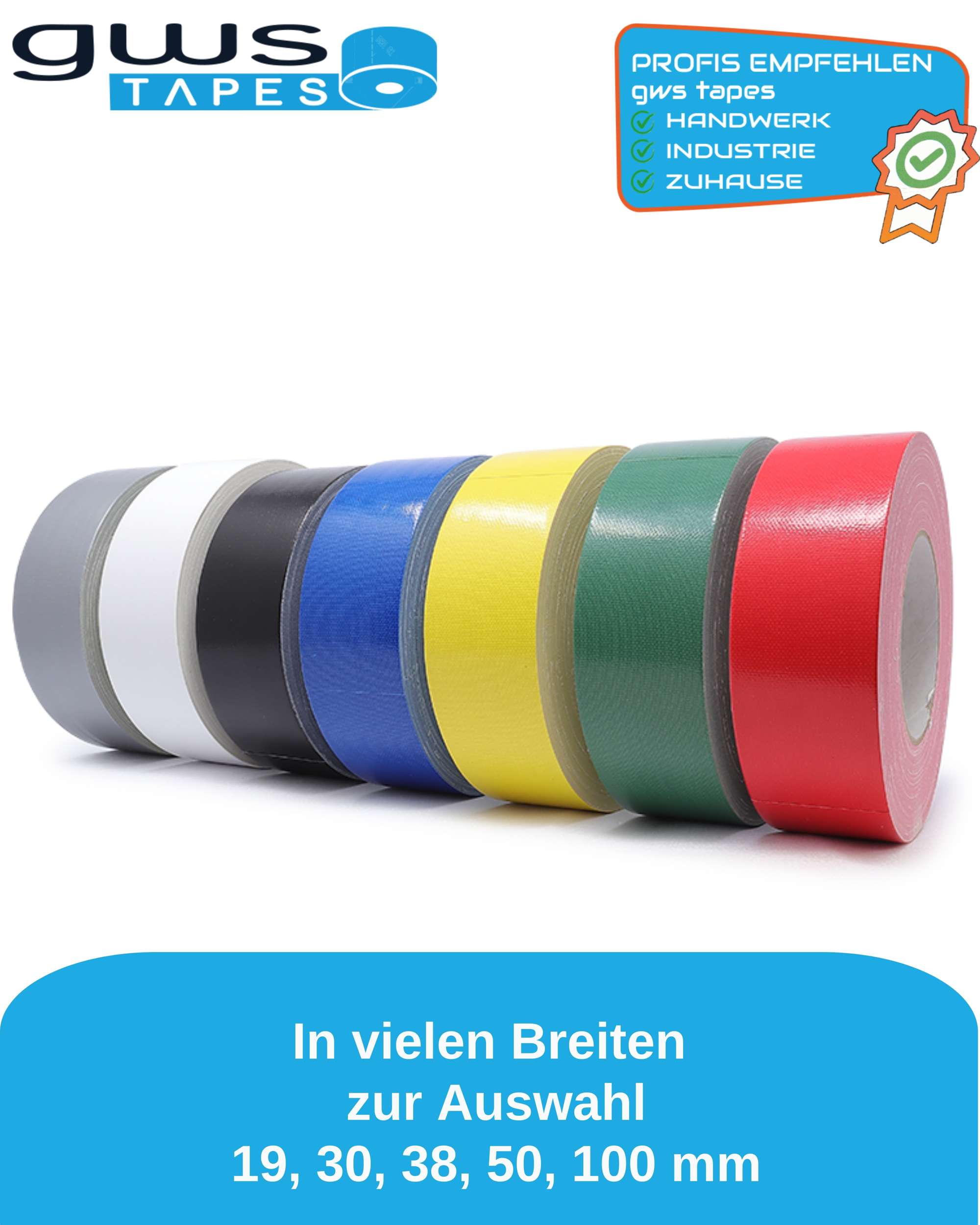gws Panzertape 3997351 UV- bestaendig mit 80 Mesh- Gewebe, 50 m x 38 mm, gruen