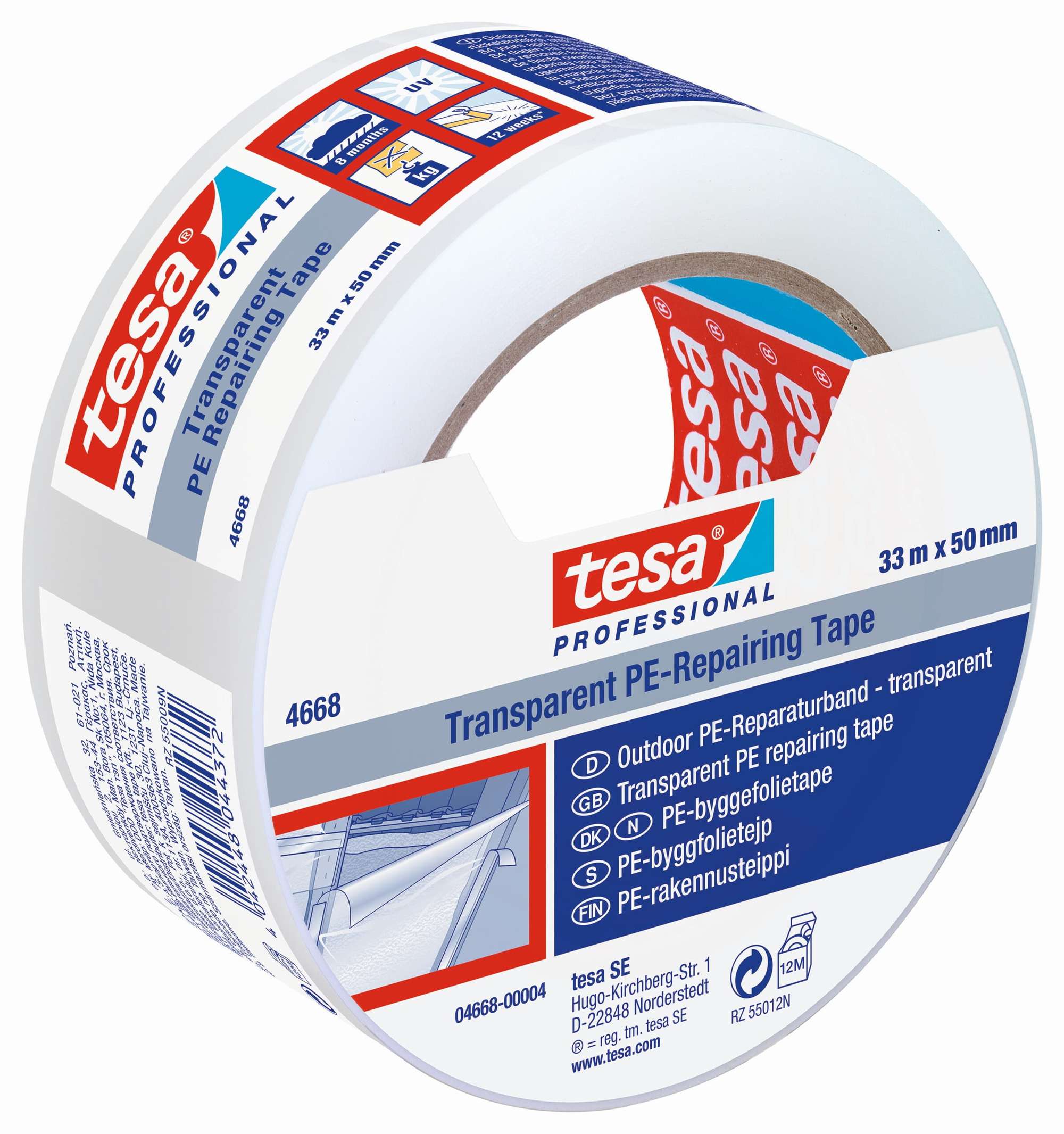 tesaband 4668 MDPE Robustes, transparentes Reparaturband