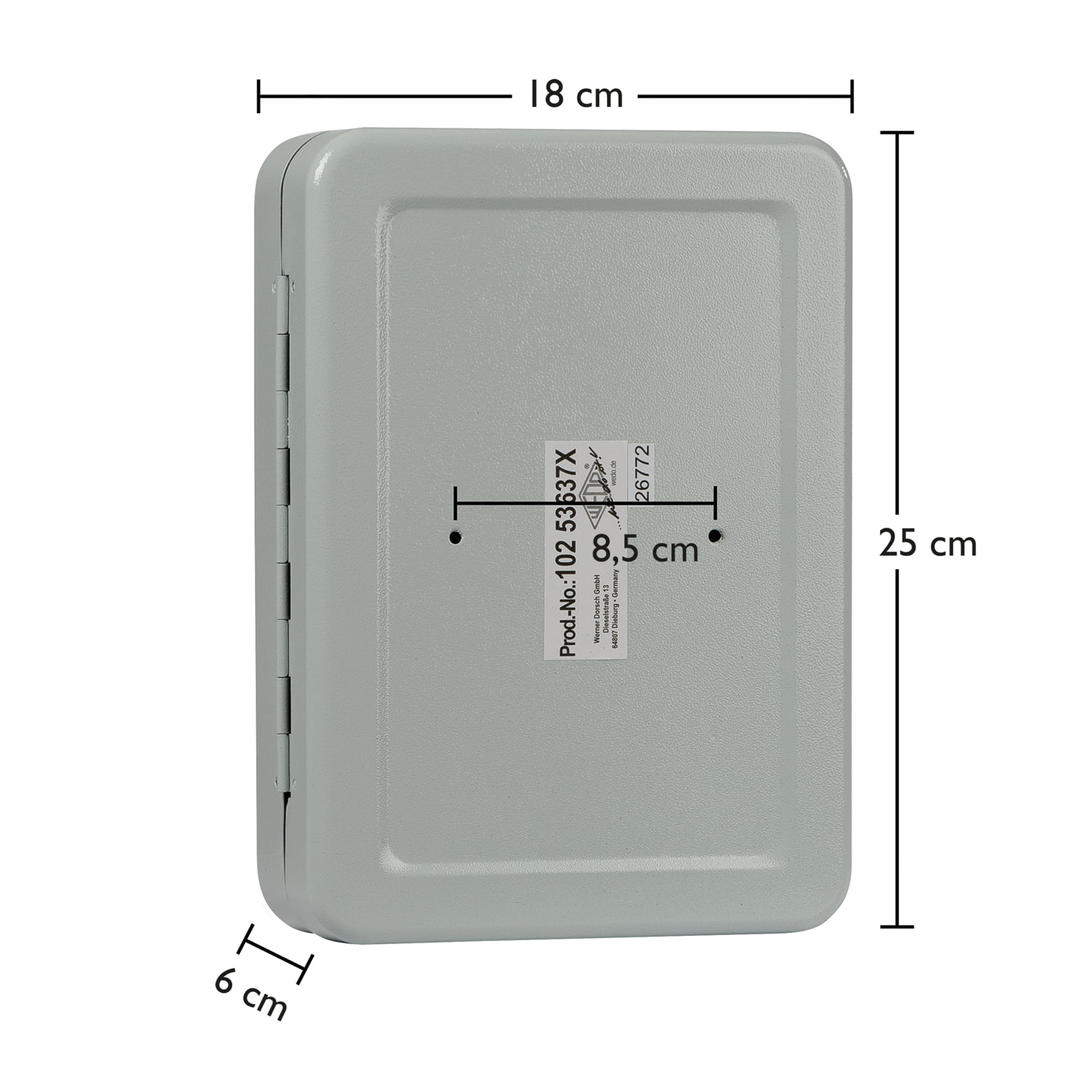 WEDO Schlüsselschrank 36er, 18,0x6,0x25,0cm lgrau