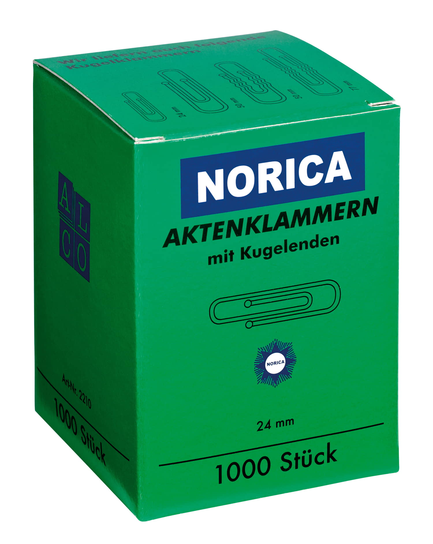 WEDO Büroklammer 24mm Norica, 1000 St. 570/24 2210 si