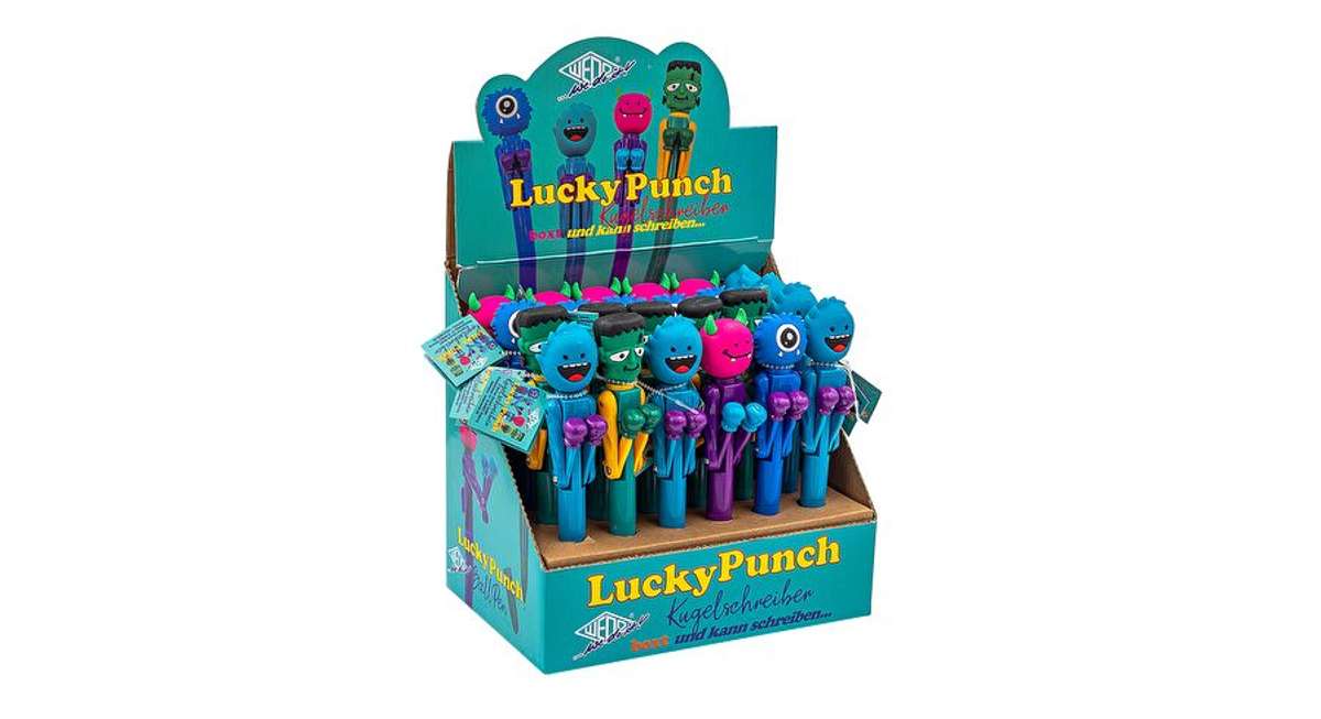 WEDO Kugelschreiber Einhorn Boxer, Lucky Punch mit LED f.sort.