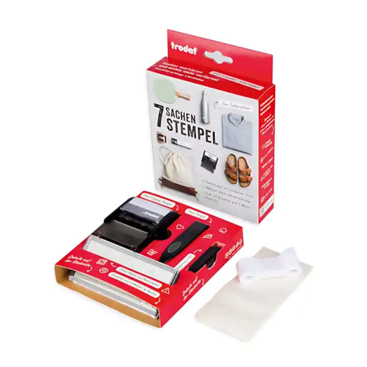 WEDO Trodat Stempelset 3 zeilig, 7 Sachen Stempel