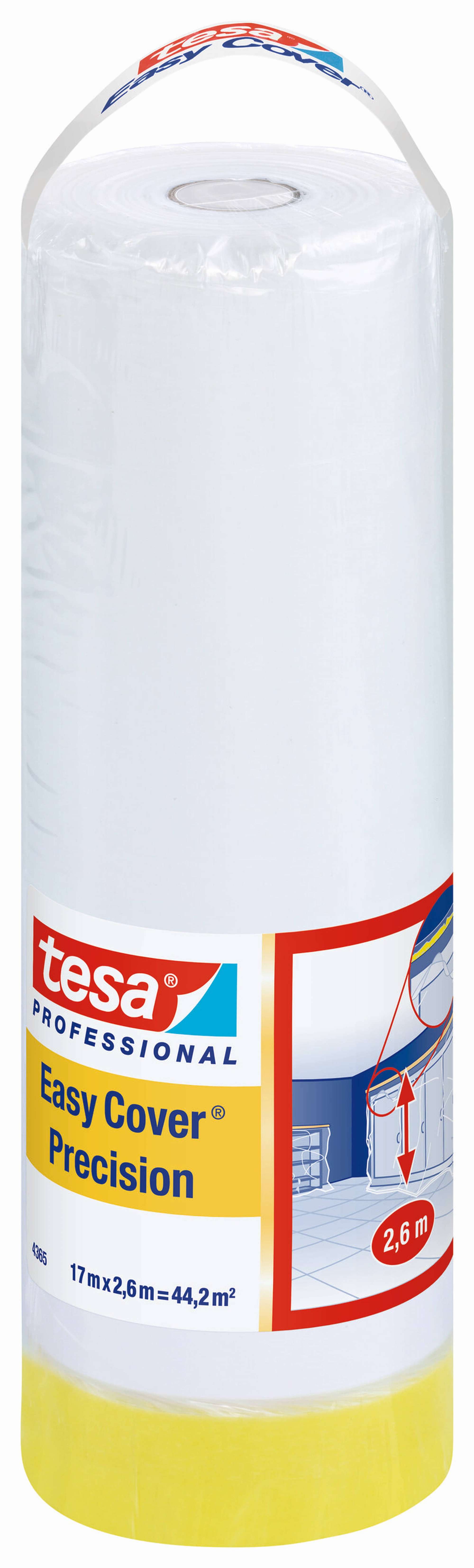 tesa Easy Cover 4365 Praezision 2-in-1: Praezisionskrepp PLUS, 17 m x 2600 mm, gelb