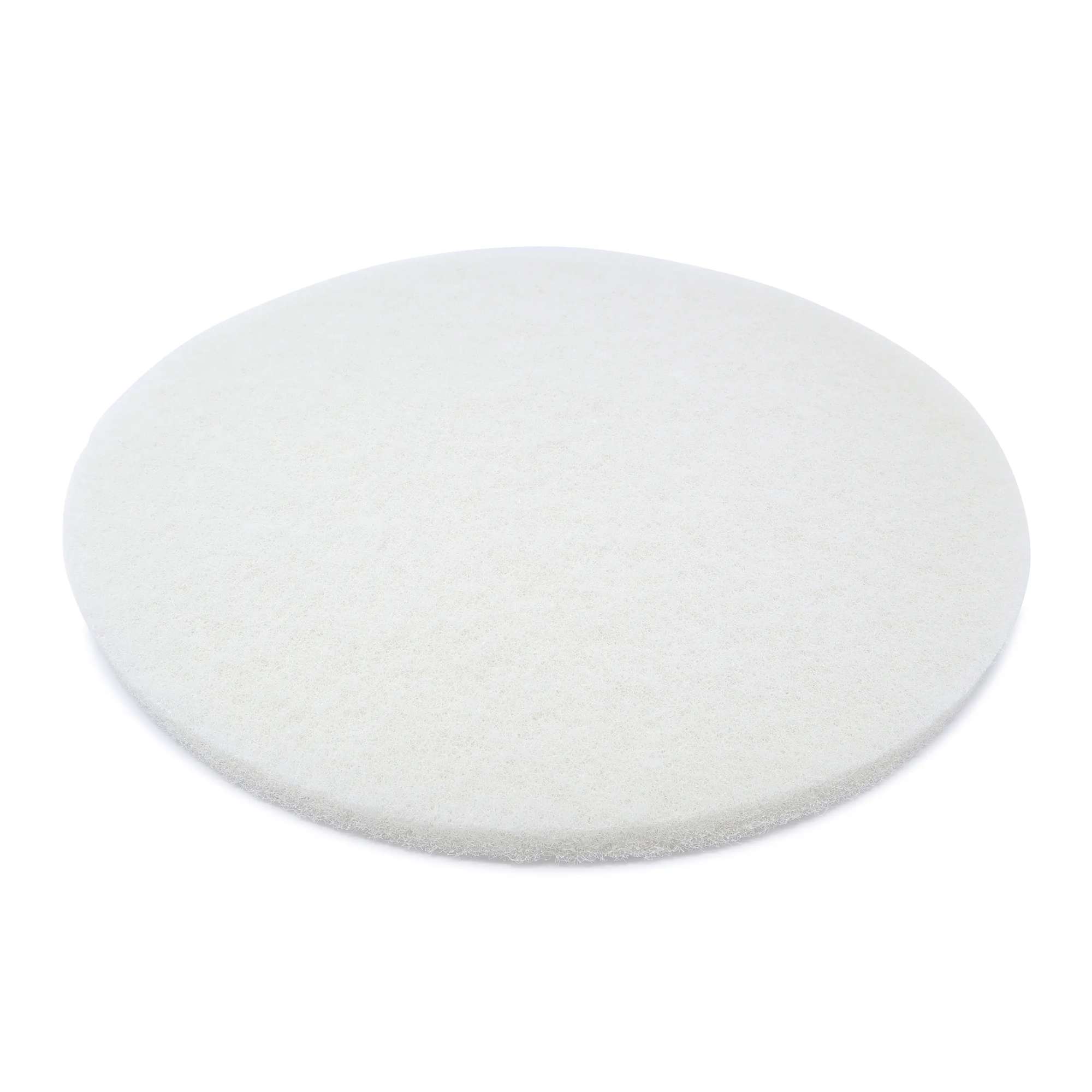 Vlies Pads weiss 40 cm mit Innenlochung 8,5cm Hoehe 2,2cm zum Boden-Polieren