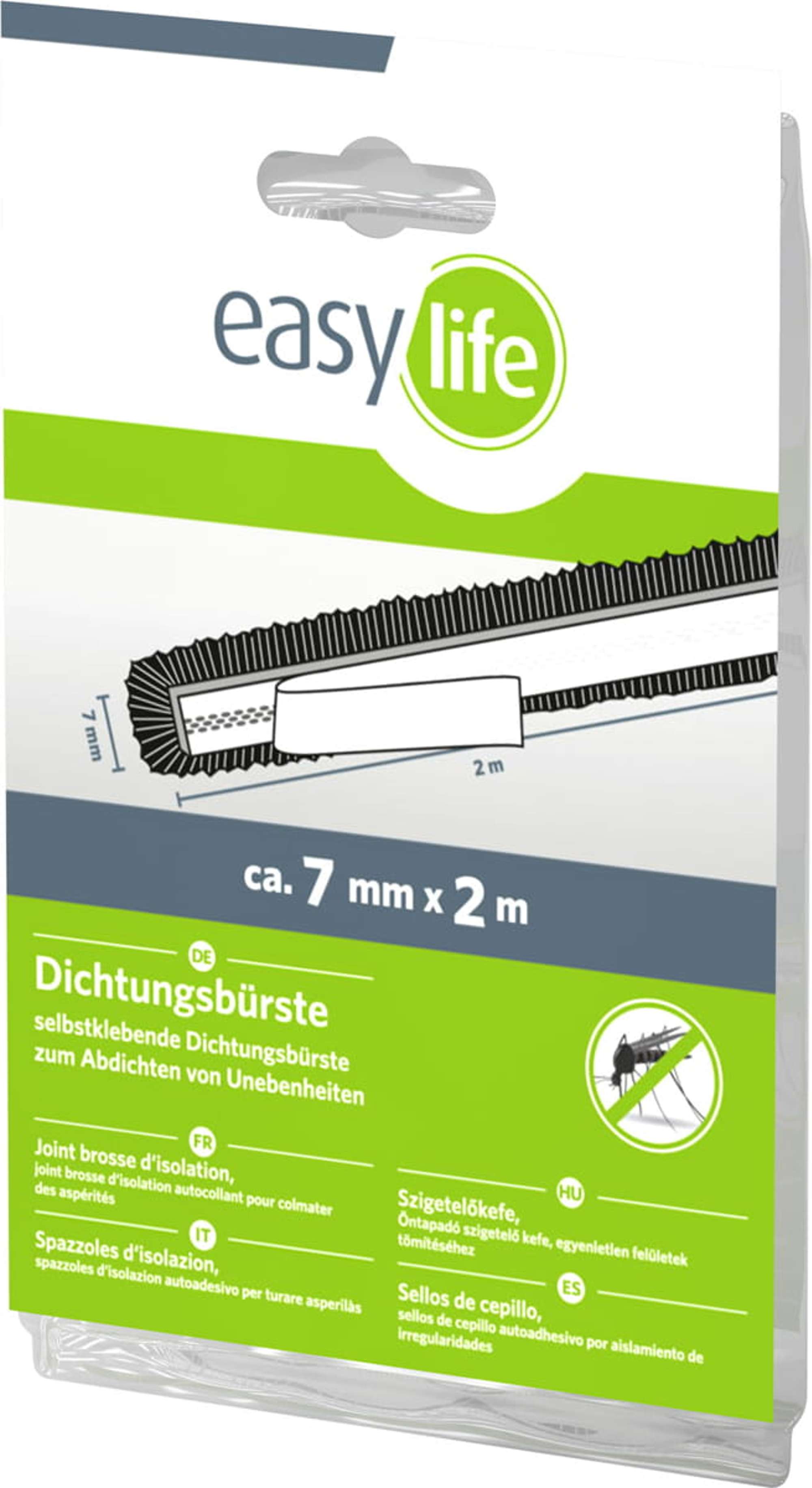 IS-Dichtungsbuerste selbstklebend 200 cm anthrazit