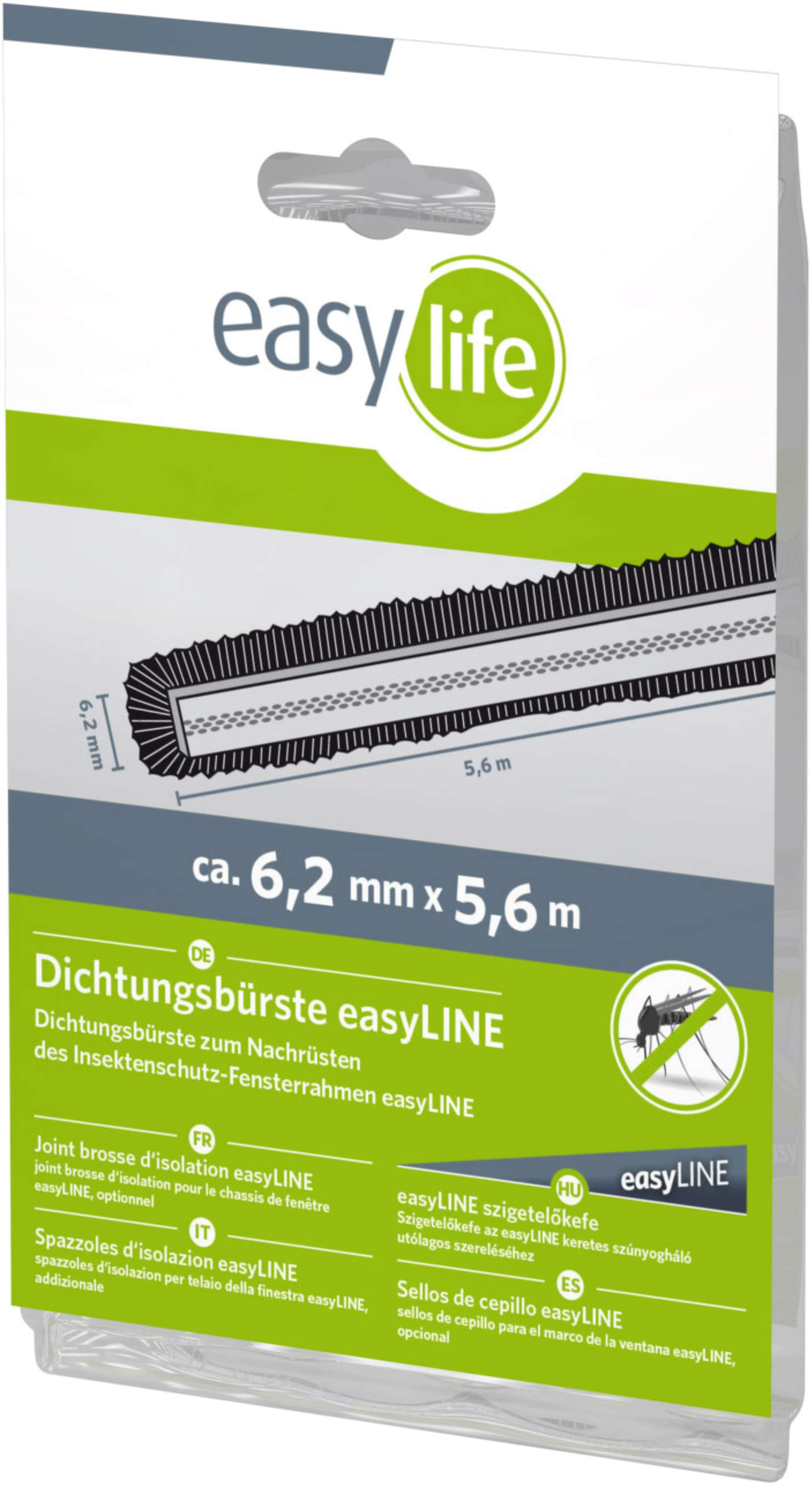 easylife IS-Dichtungsbuerste easyLINE, 5,6 m, anthrazit