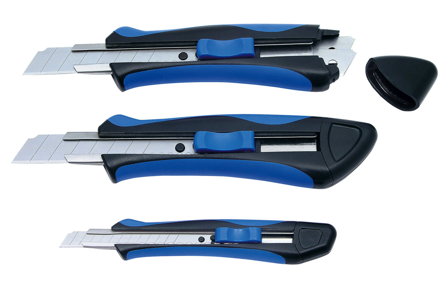 WEDO Cutter Softgrip 9mm bl, incl. 2 Ersatzklingen