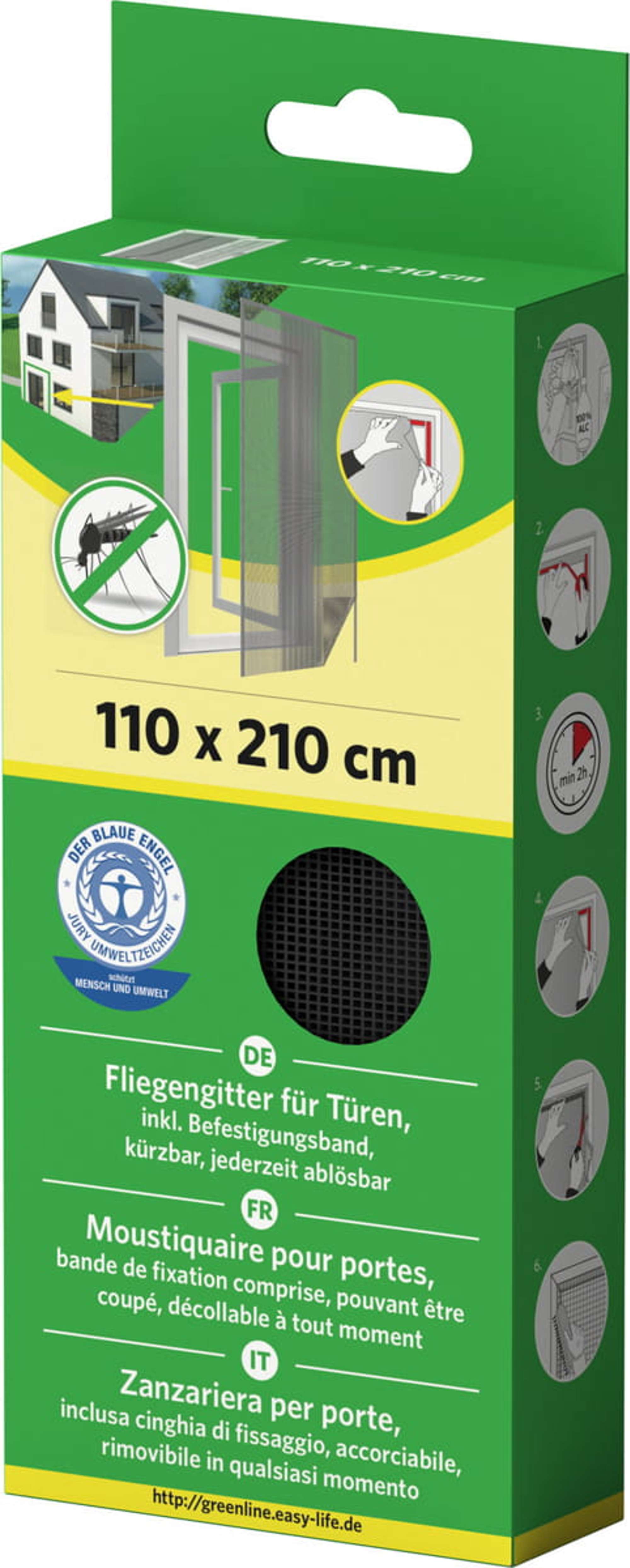 easylife Gliegengitter-fuer Tueren mit Klettband