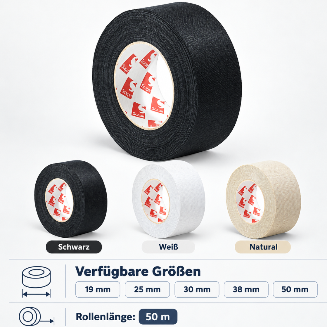 Scapa 3370 Rayon Gewebe-Klebeband , 240 µm , 50 mm x 50 m, natural
