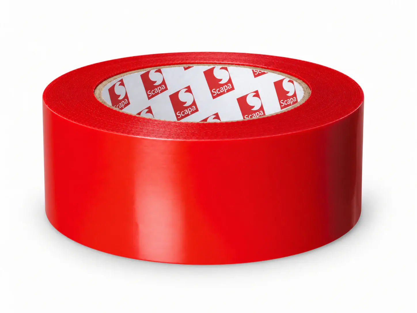 Scapa UVX10 Entfernbares, UV‐beständiges PE‐Schutz-Klebeband, 50 mm x 55 m, rot/schwarz