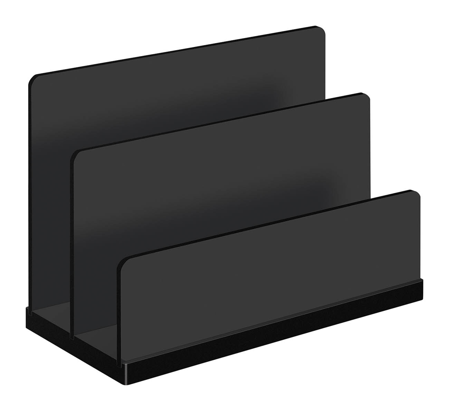 WEDO Acryl Briefständer 2 Fächer sw, Black Office