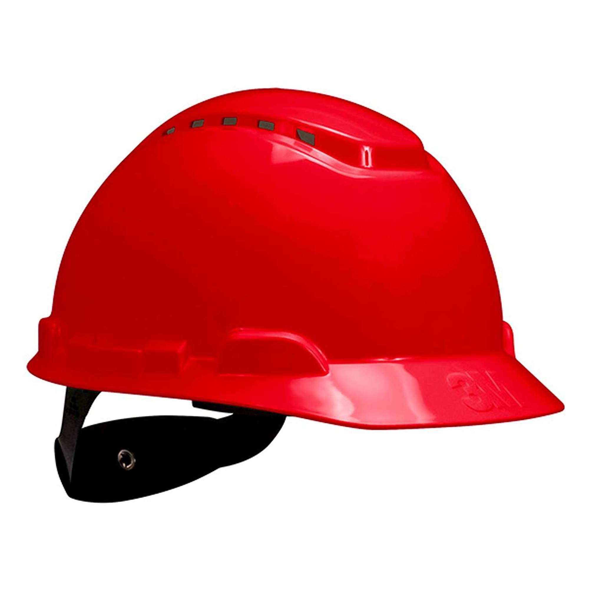 3M H700 Schutzhelm, belueftet, mit Pinlock und Kunststoffschweissband, rot
