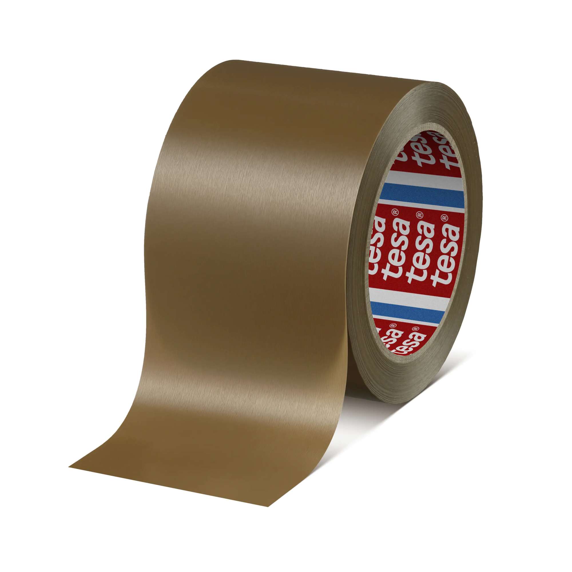 tesa 4100 gepraegtes Premium PVC Packband, 66 m x 75 mm, braun