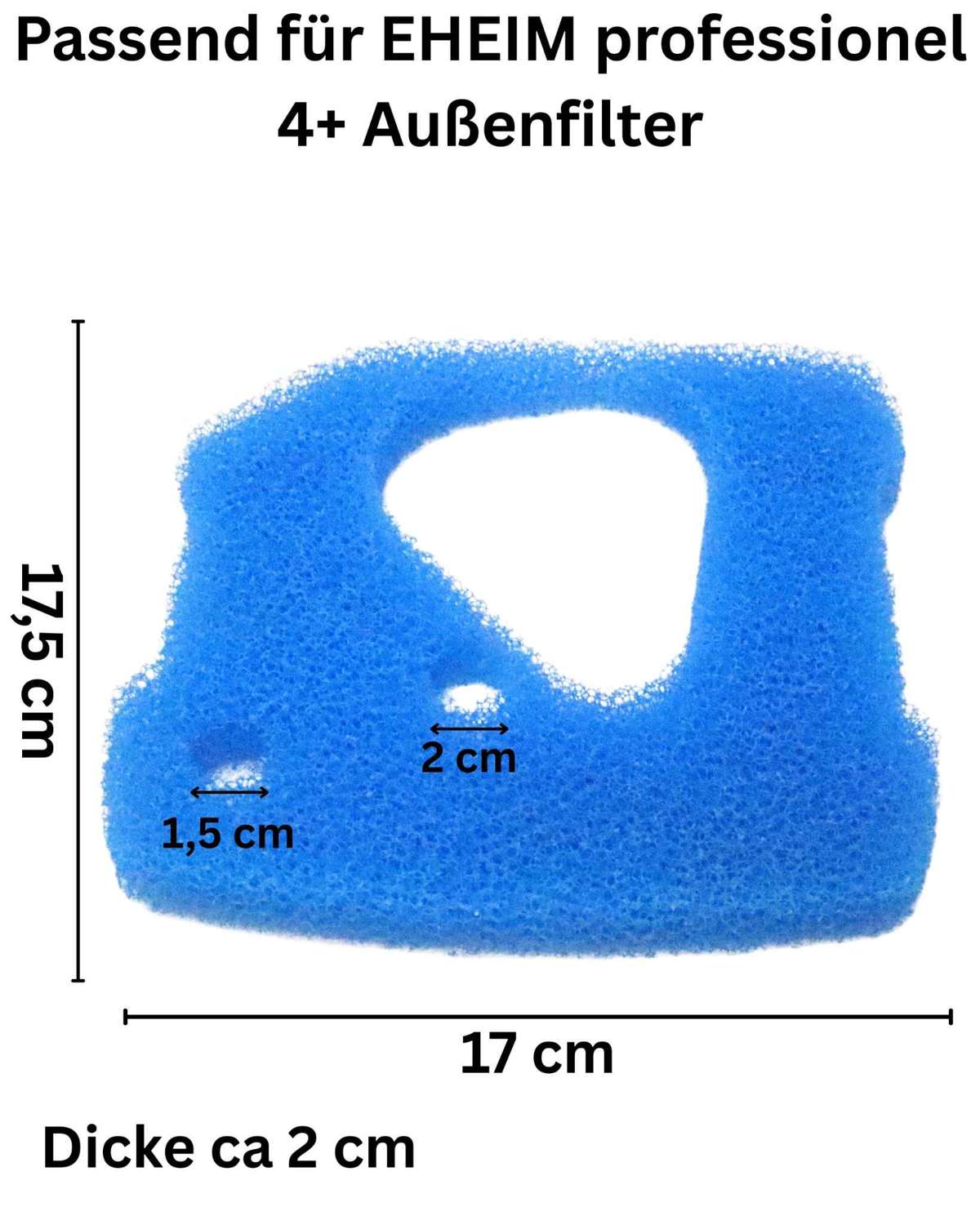gws Ersatzfilterset für Eheim 4+ Aquarium Außenfilter Inhalt: 8 x Filtervlies + 2 x Stanzteil Blau 10 PPI
