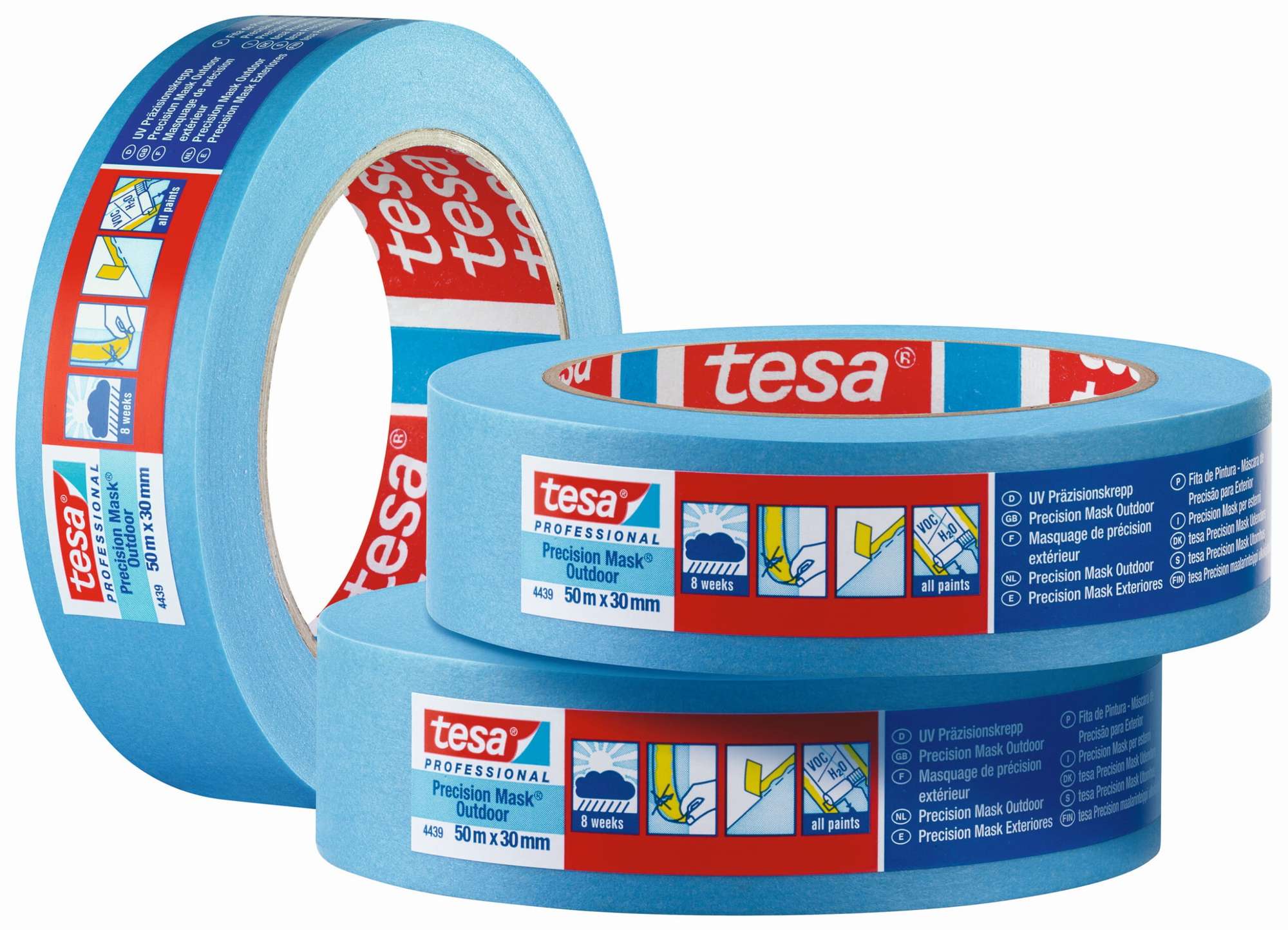 tesa 4439 Praezisionskrepp Aussen Premium Malerabdeckband