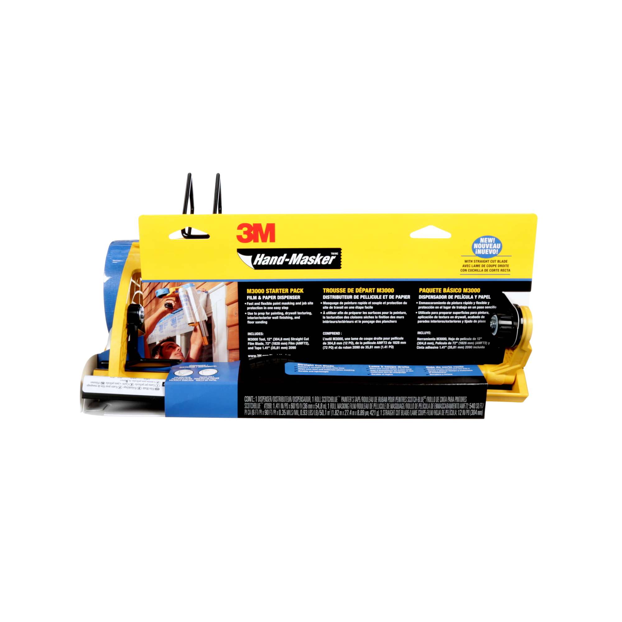 3M M3000 SET Abdeckfolie, Abdeckband und Handabdeckgeraet gelb