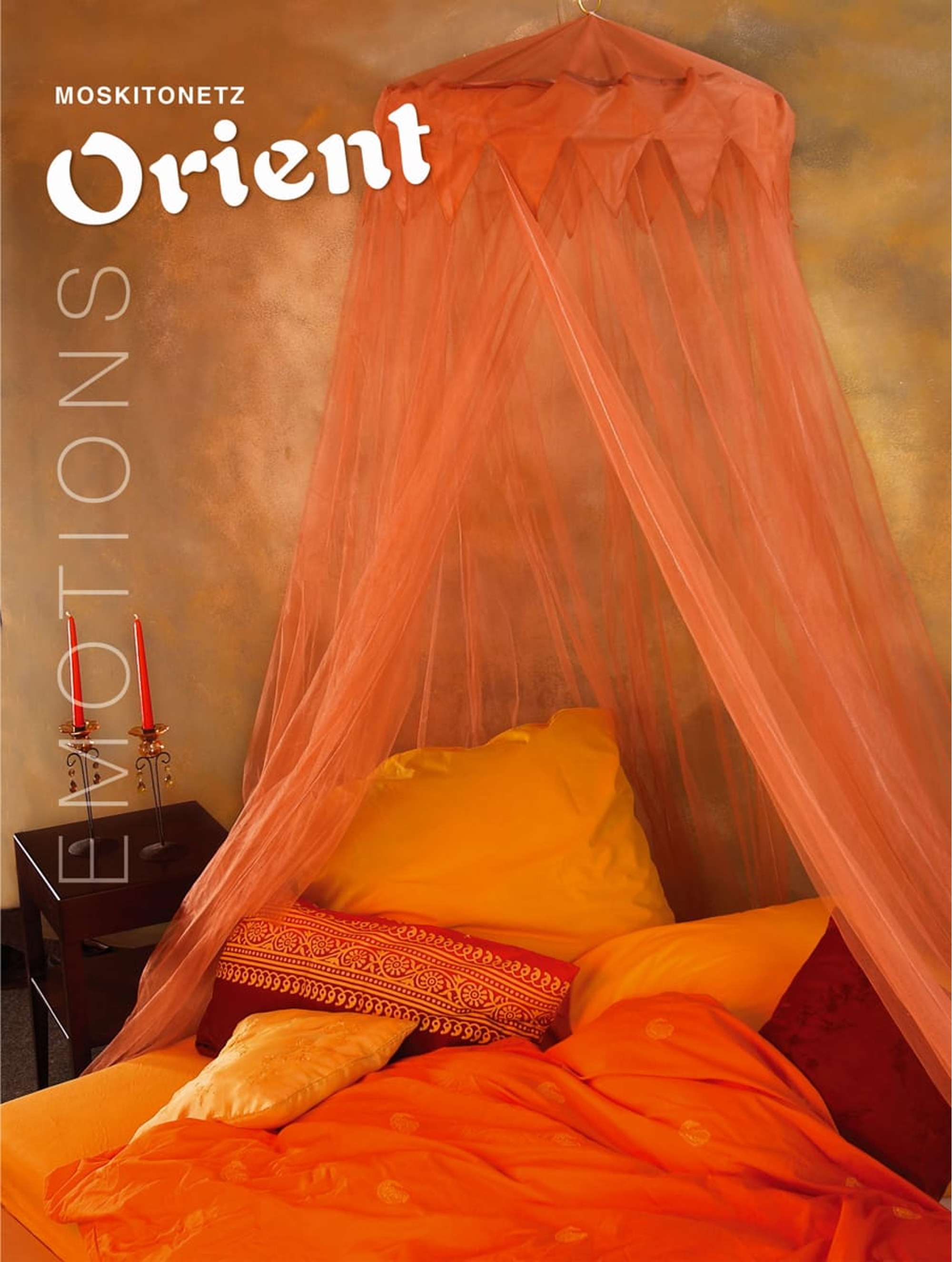 IS-Moskitonetz Orient inkl. Baldachin Ø 60 cm orange