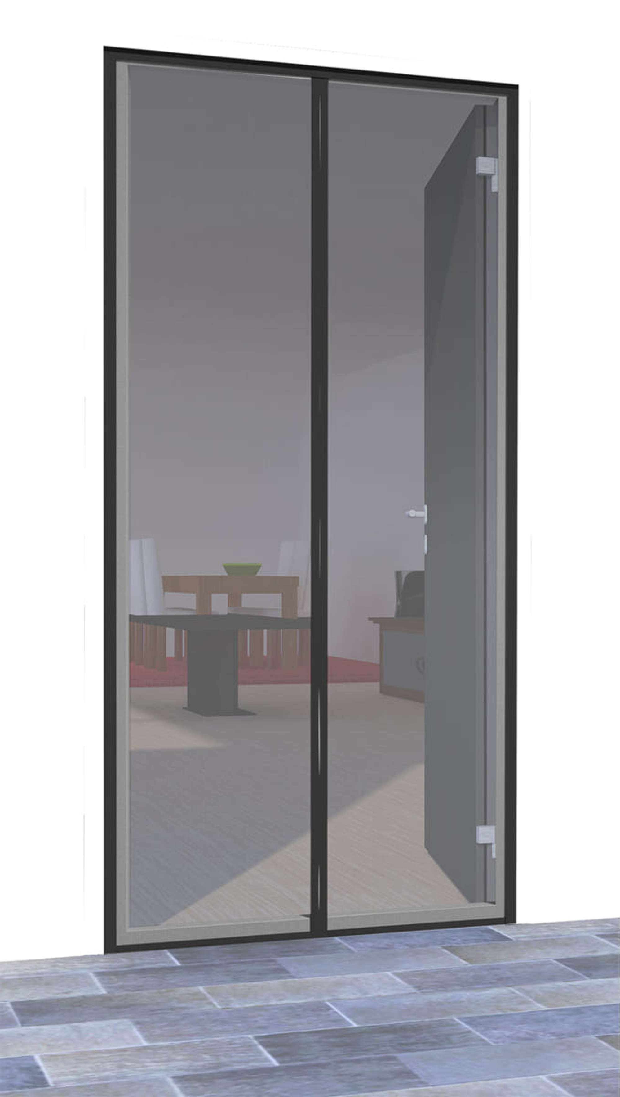 IS-A-Magnet-Tuervorhang PREMIUM, Polyester 100 x 220 cm anthrazit