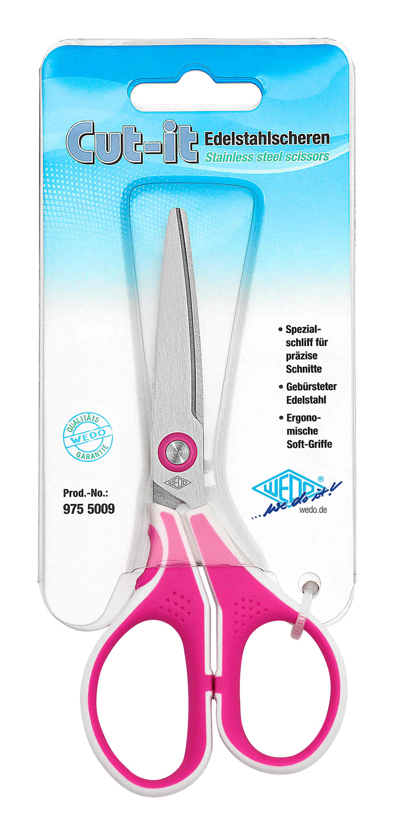 WEDO Schere Edelstahl, 13 cm pink Cut-it