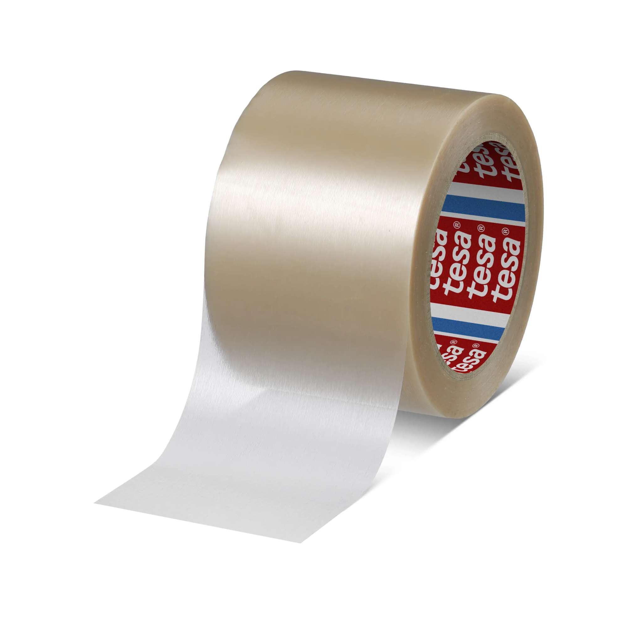tesa 4100 gepraegtes Premium PVC Packband, 66 m x 75 mm, transparent