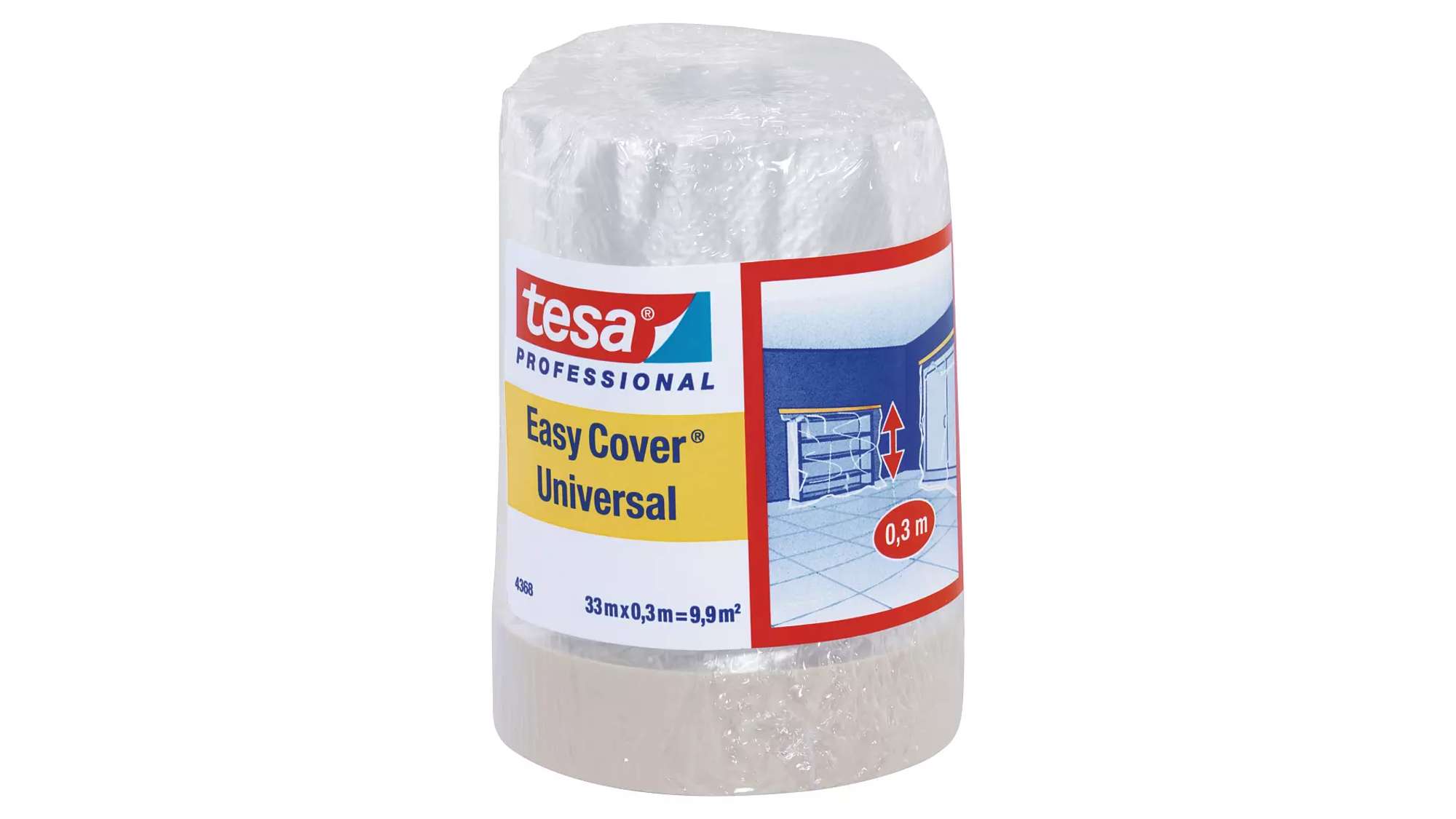 tesa Professional 4368 Easy Cover Universal Folie, 33 m x 300 mm, transparent