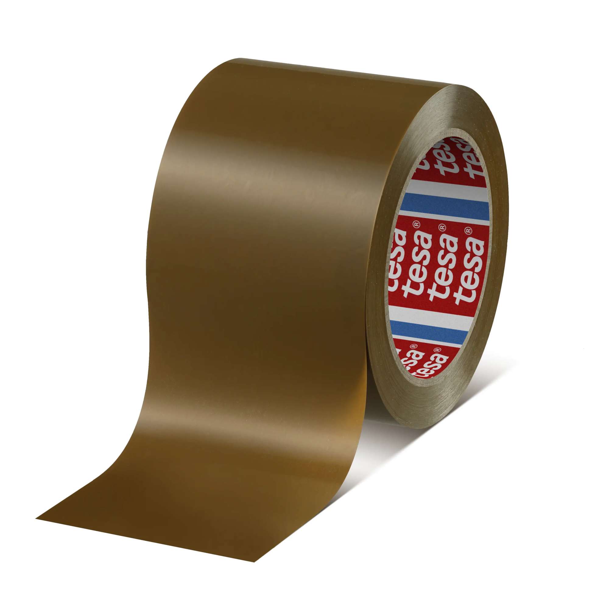 tesa 4124 Premium PVC Packband, 66 m x 75 mm, braun