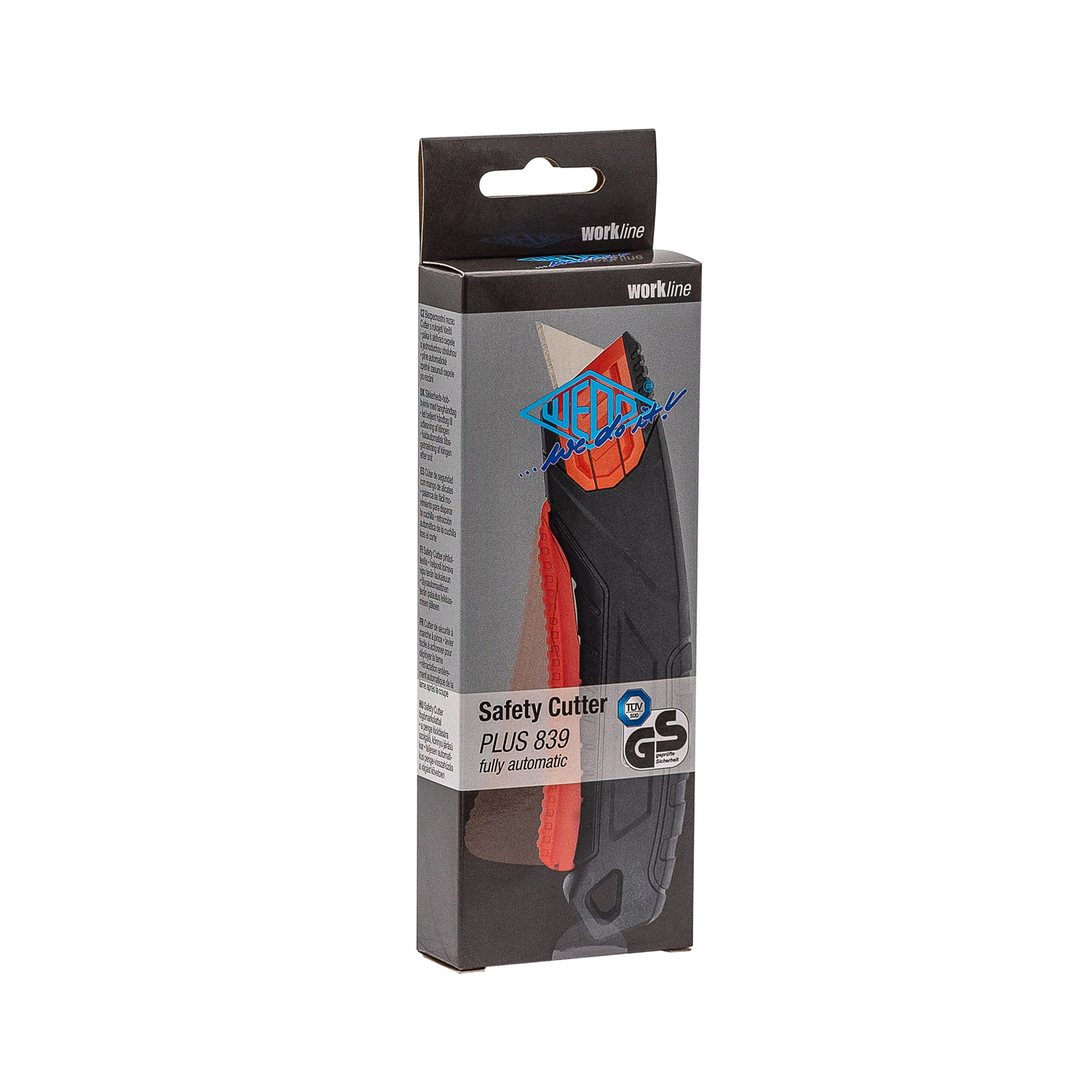 WEDO Cutter Safety mit Hebel, Gehäuse: Nylon/Glasfiber sw/rt