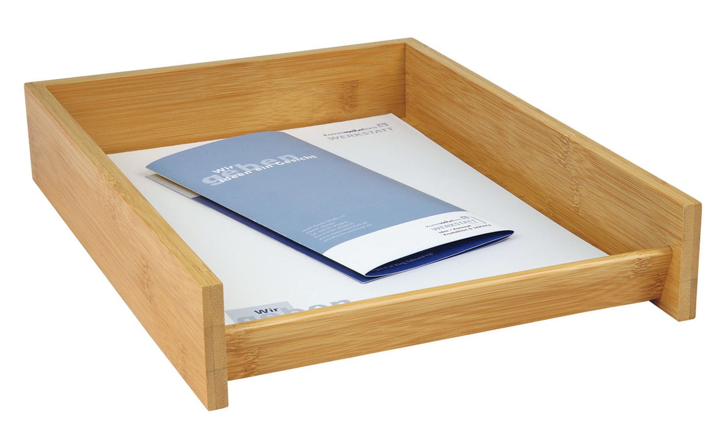 WEDO Briefablage A4 Bambus br, stapelbar