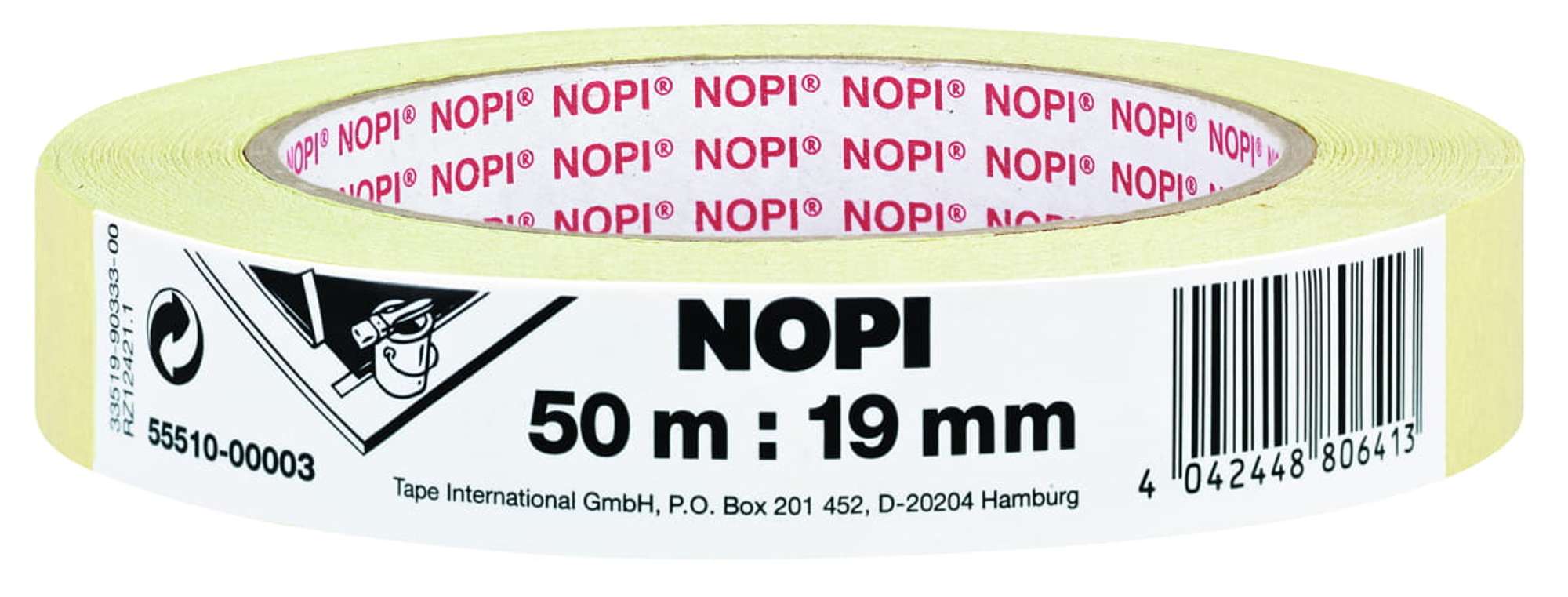 NOPI Malerband, 50 m x 19 mm, weiss