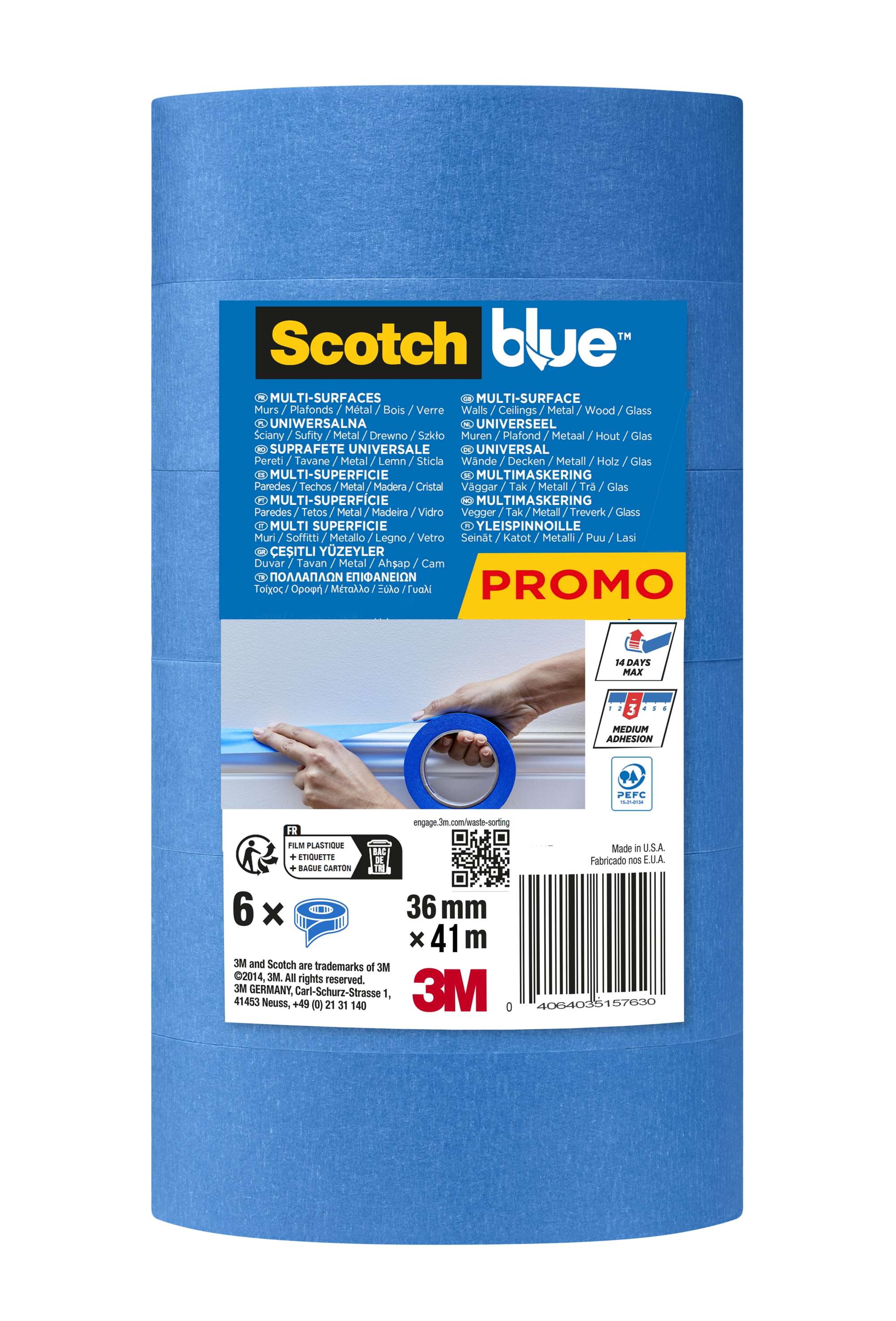 3M SotchBlue Malerabdeckband, Multisurface