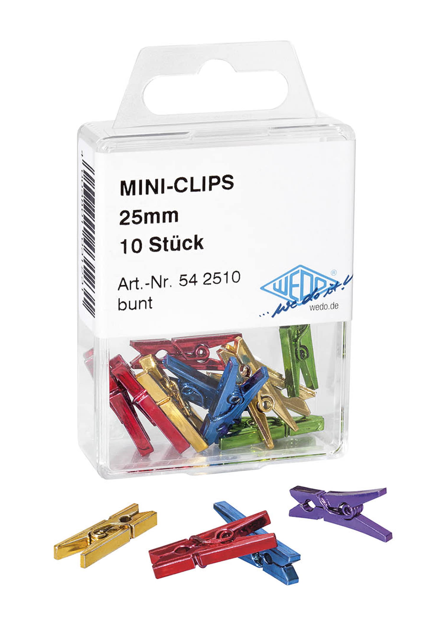 WEDO Klemmer Miniclip 25mm, 10 St.  f.sort