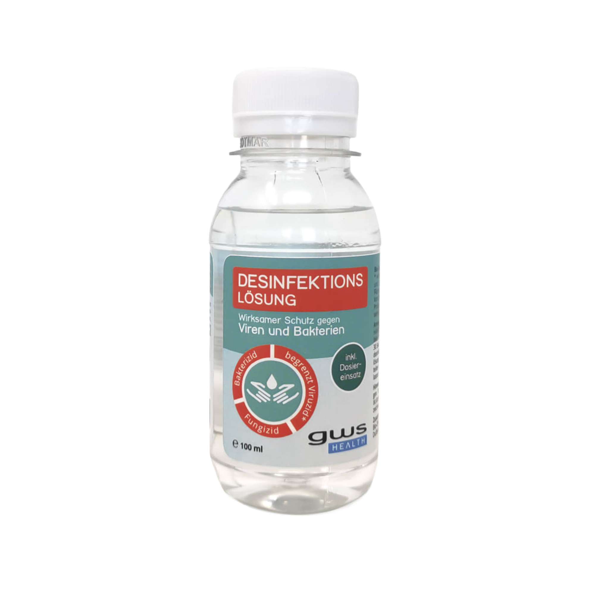 gws Desinfektionsloesung 100ml Haende - Flaechen, Bakterizid, begrenzt Viruzid, Fungizid