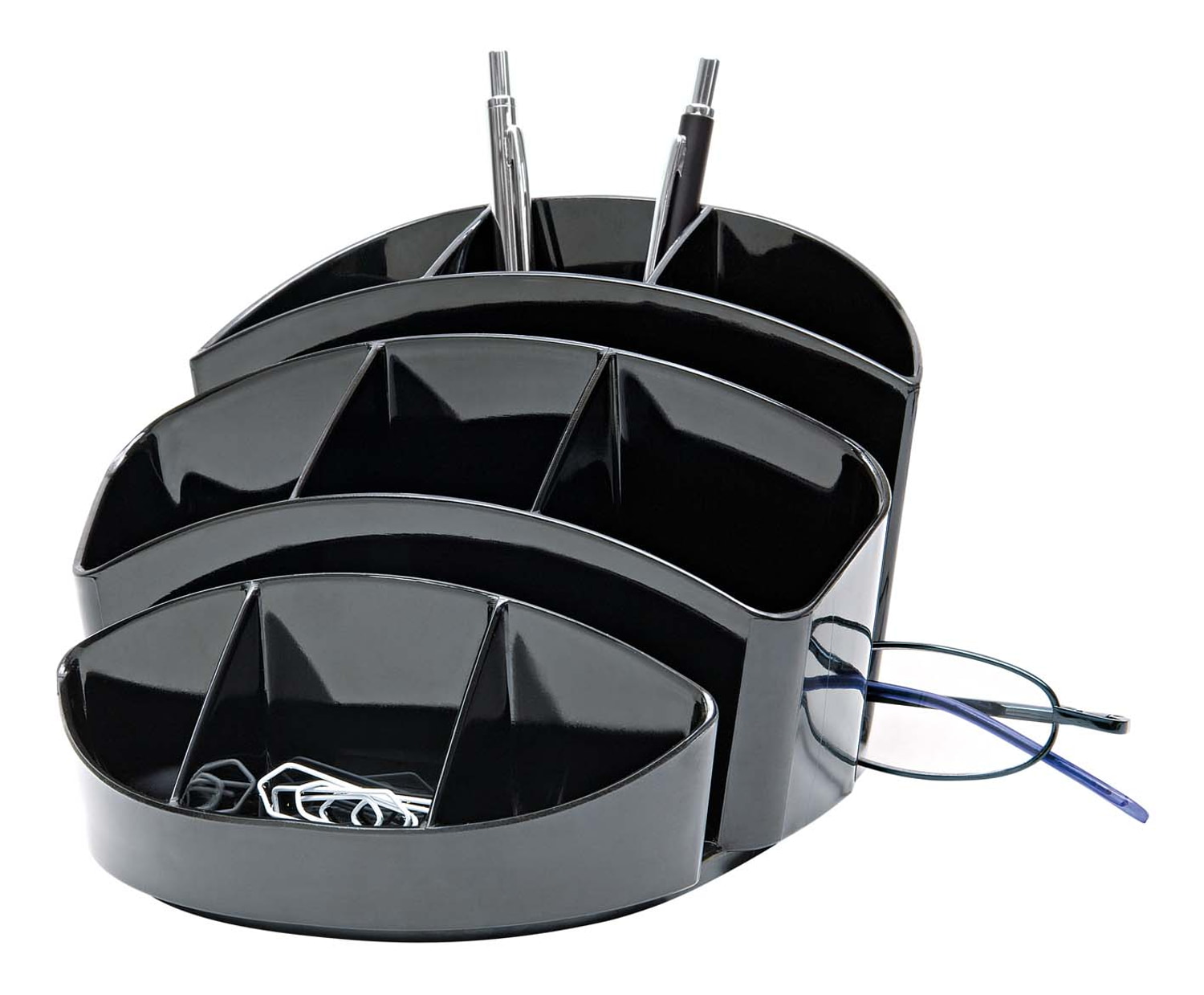 WEDO Butler Rotondo rund sw, 9 Fächer