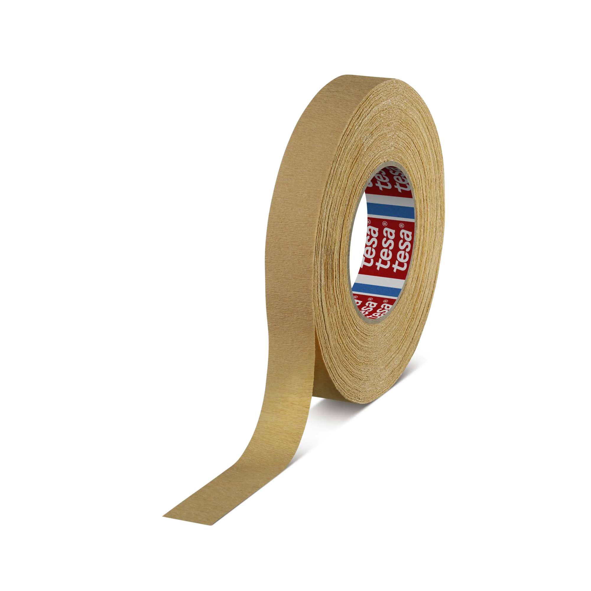 tesa 4319 Hochgekrepptes Papierklebeband, 50 m x 25 mm, braun