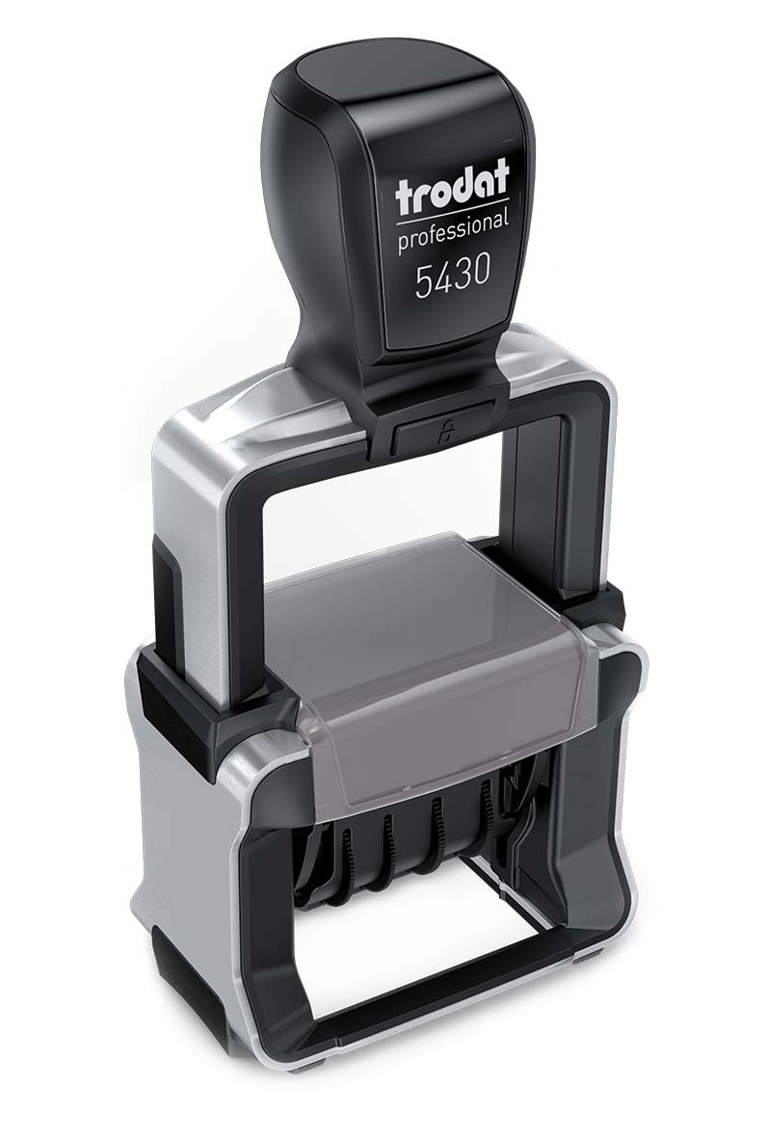 WEDO Stempel Datum 3 Texte, Trodat 5430/L Prof. Edelstahl - P