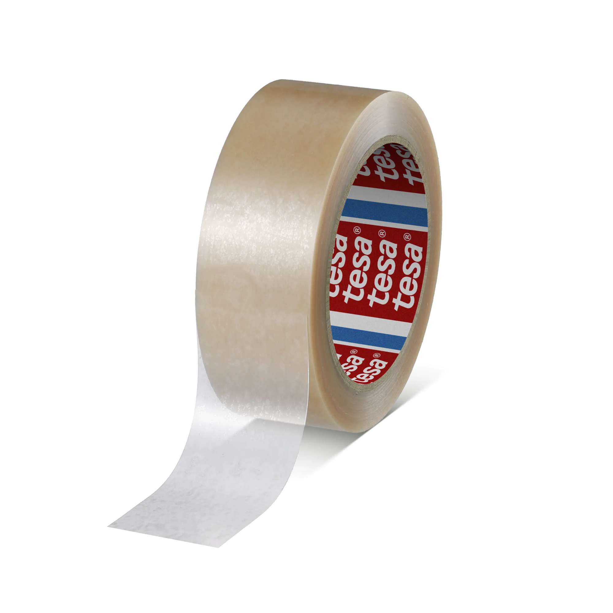 tesa 4104 PVC Premium transparenter Packband-Klebefilm, 66 m x 50 mm, transparent