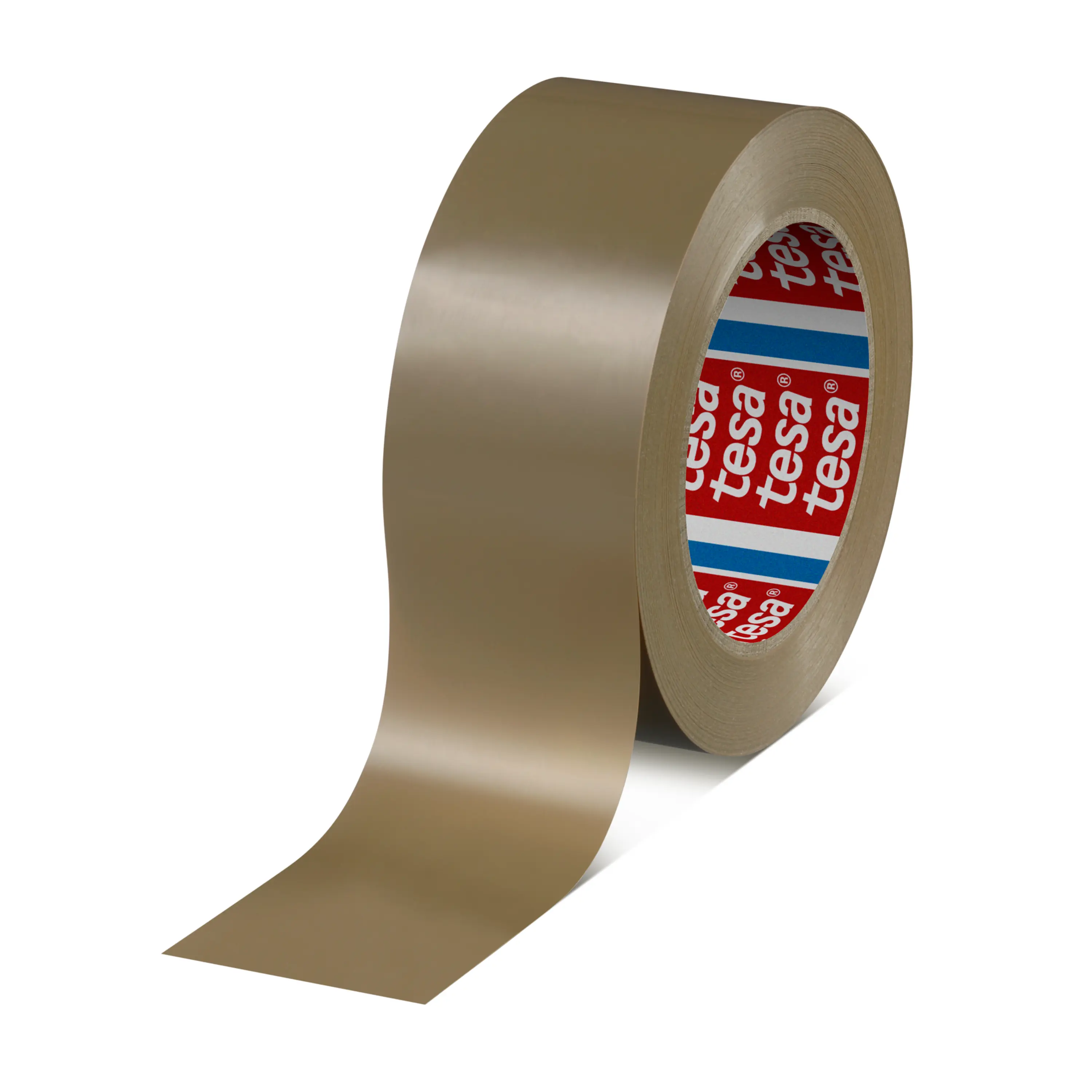 tesa 60422 Premium PVC Packband für Gefahrgut, 66 m x 50 mm, braun