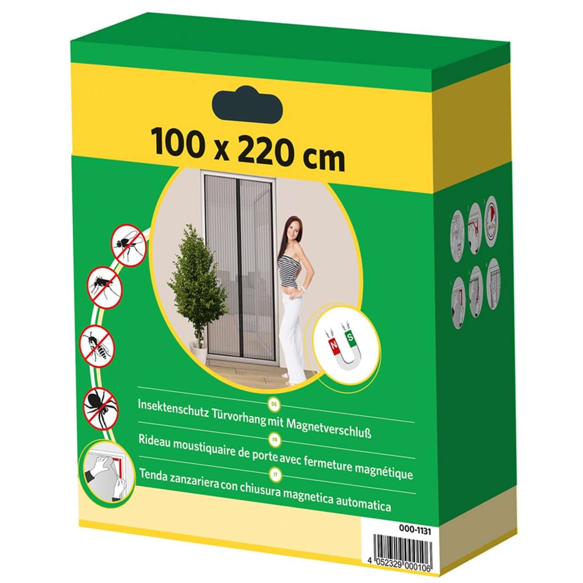 IS-A-Magnet-Tuervorhang Basic, Polyester 100 x 220 cm anthrazit