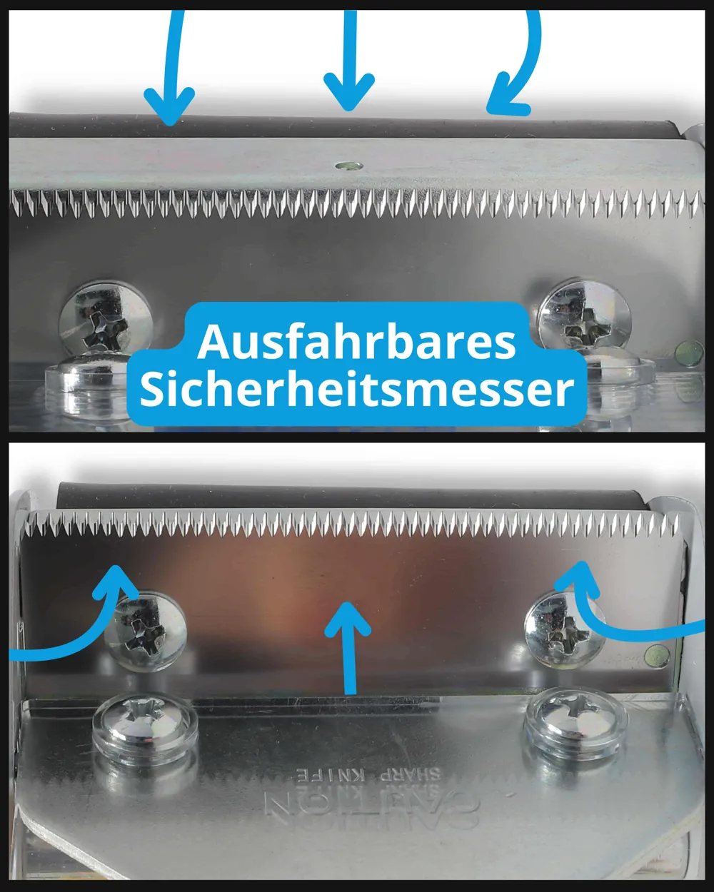 gws 416075 Packband Handabroller mit Sicherheitsmesser, TACKflap, bis 75 mm