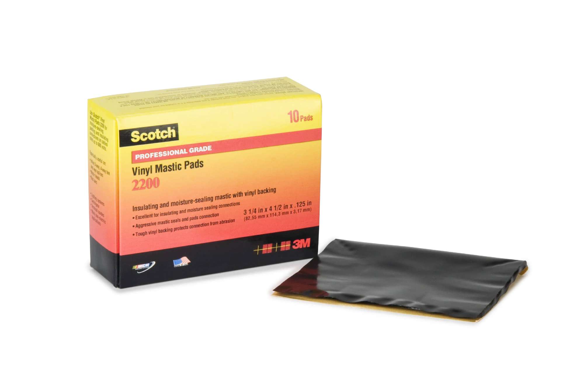 3M Scotch 2200 Buthyl-Kautschuk-Platte, 1.14 m x 165 mm, schwarz